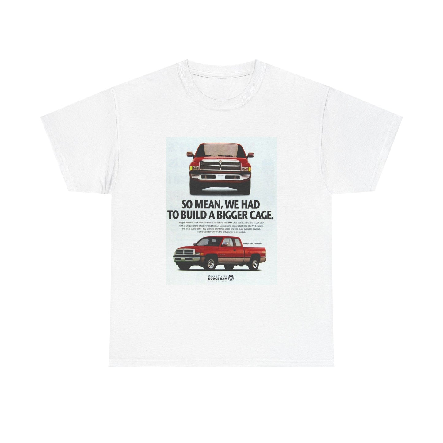 Dodge Trucks Tshirt Ram Vintage Logo 90s Retro Mopar Unisex Heavy Cotton Tee