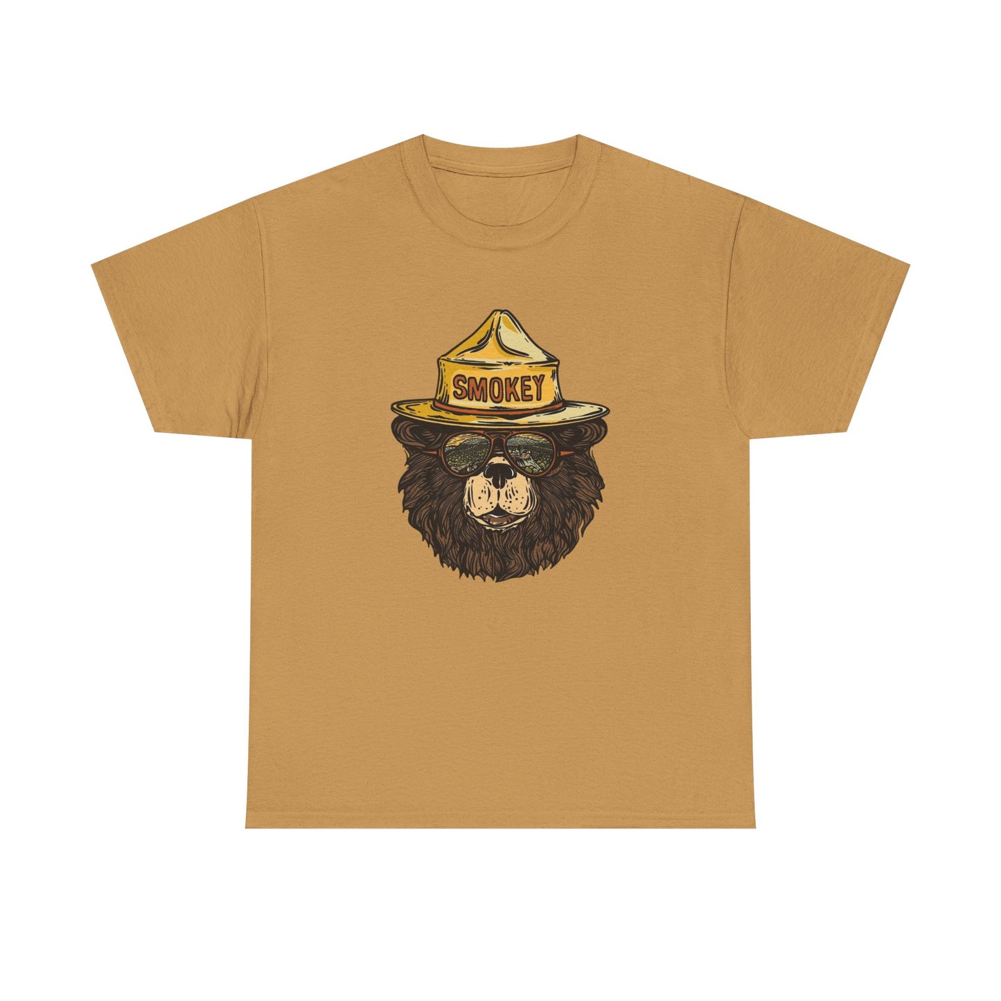 Smokey The Bear Outdoors Retro Graphic T Shirt Unisex Heavy Cotton Tee
