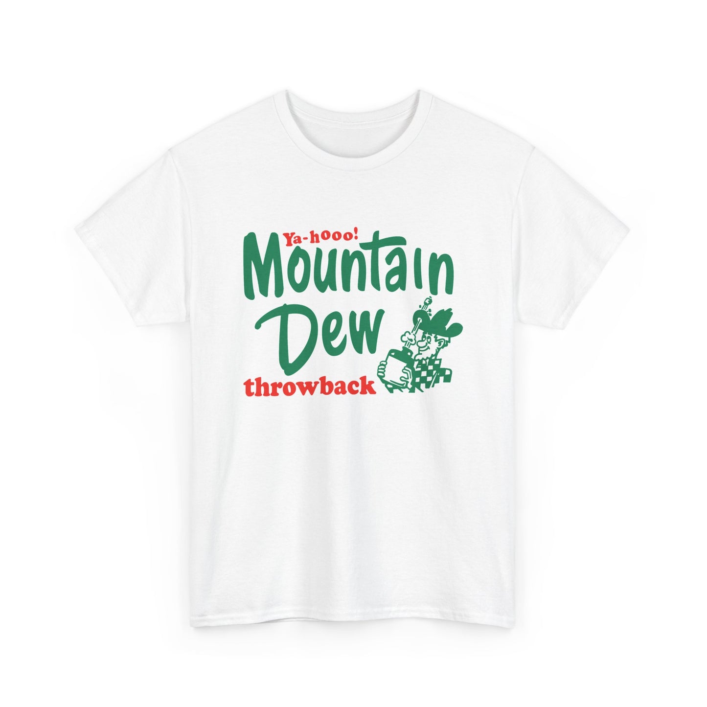 Mountain Dew Tshirt Throwback Logo Retro 90s Unisex Heavy Cotton Tee