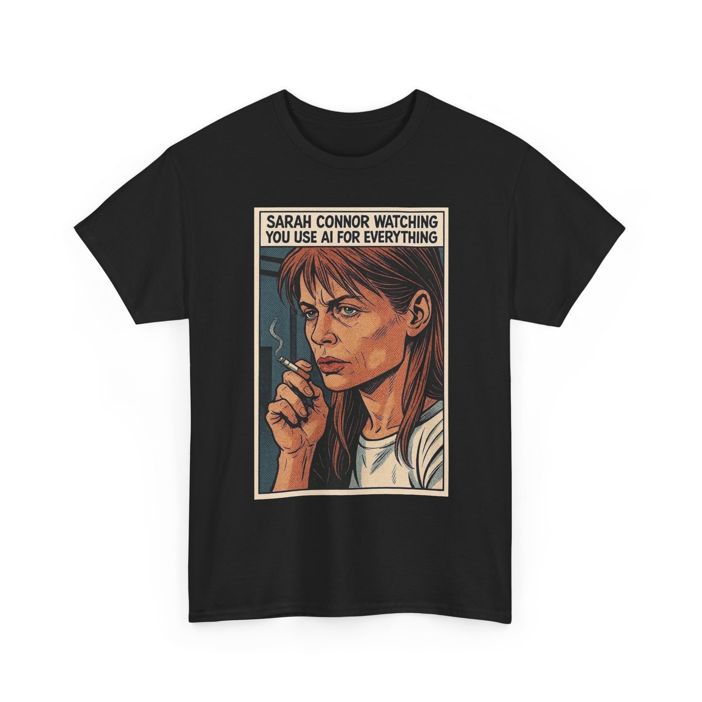 Terminator Artificial Intelligence Graphic T Shirt S-5XL Unisex Heavy Cotton Tee