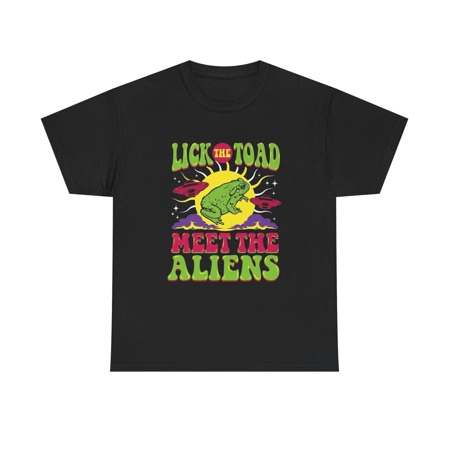 Lick The Toad Meet The Aliens Graphic T Shirt NEW ADULT Tee
