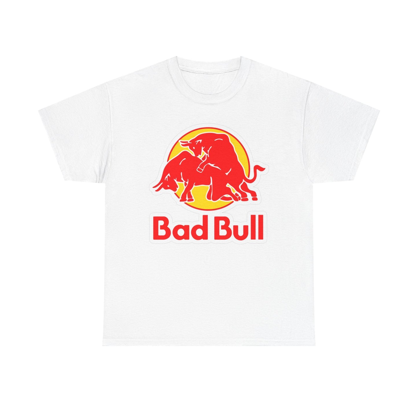 Badbull Funny Graphic T Shirt Red Bull Sex Jokes Unisex Heavy Cotton Tee