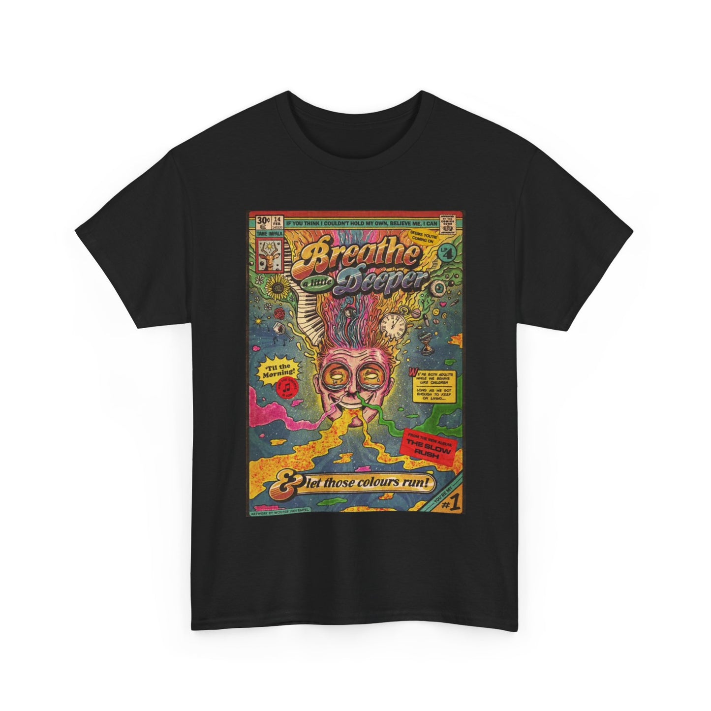 WoodStock Tshirt Vintage jerry garcia Neon Art Retro Unisex Heavy Cotton Tee