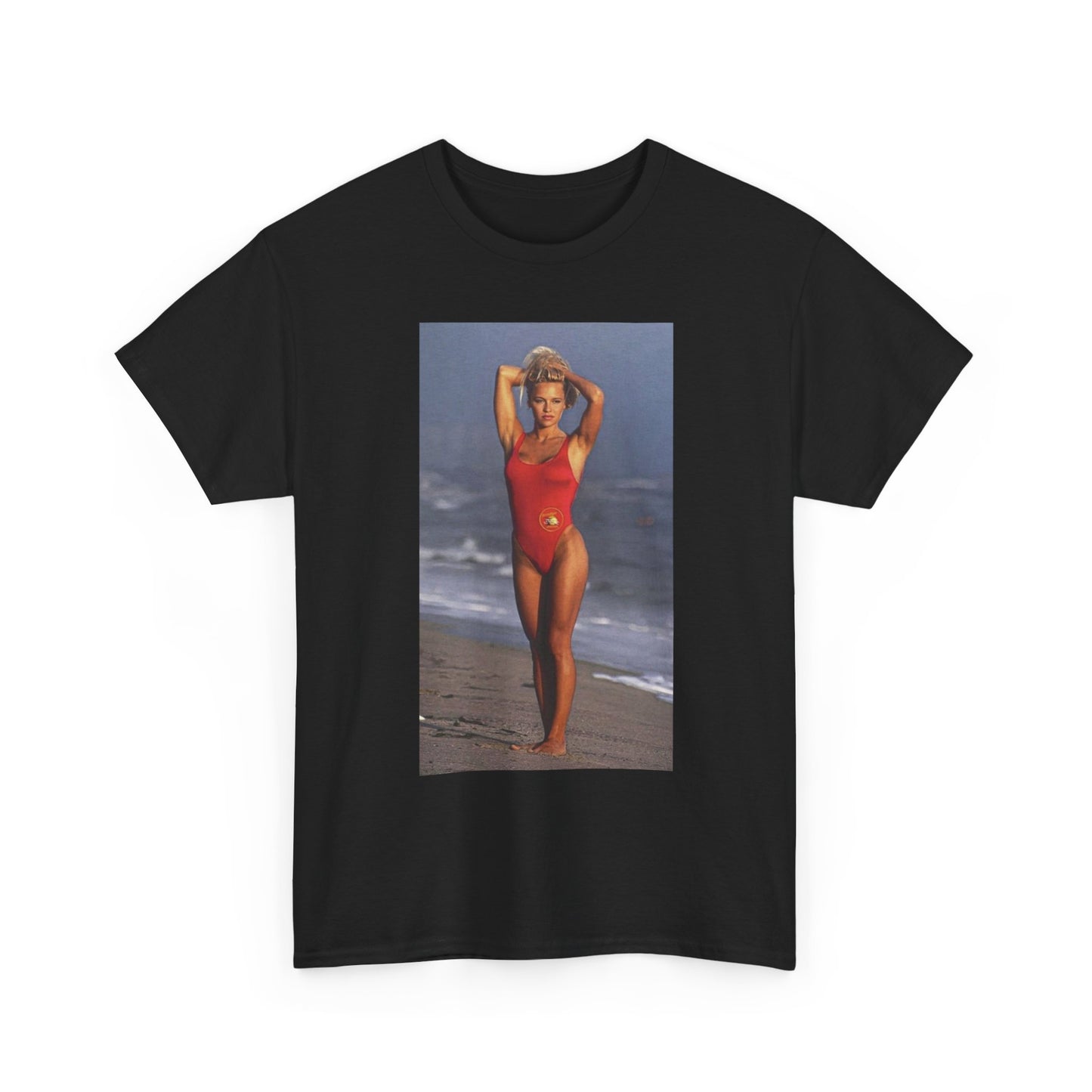 Pam Anderson Baywatch Beach Bikini T Shirt Graphic Unisex Heavy Cotton NEW GIFT