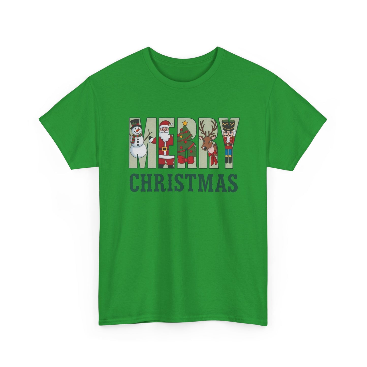Merry Christmas Happy Holidays Graphic T Shirt NEW Unisex Heavy Cotton Tee