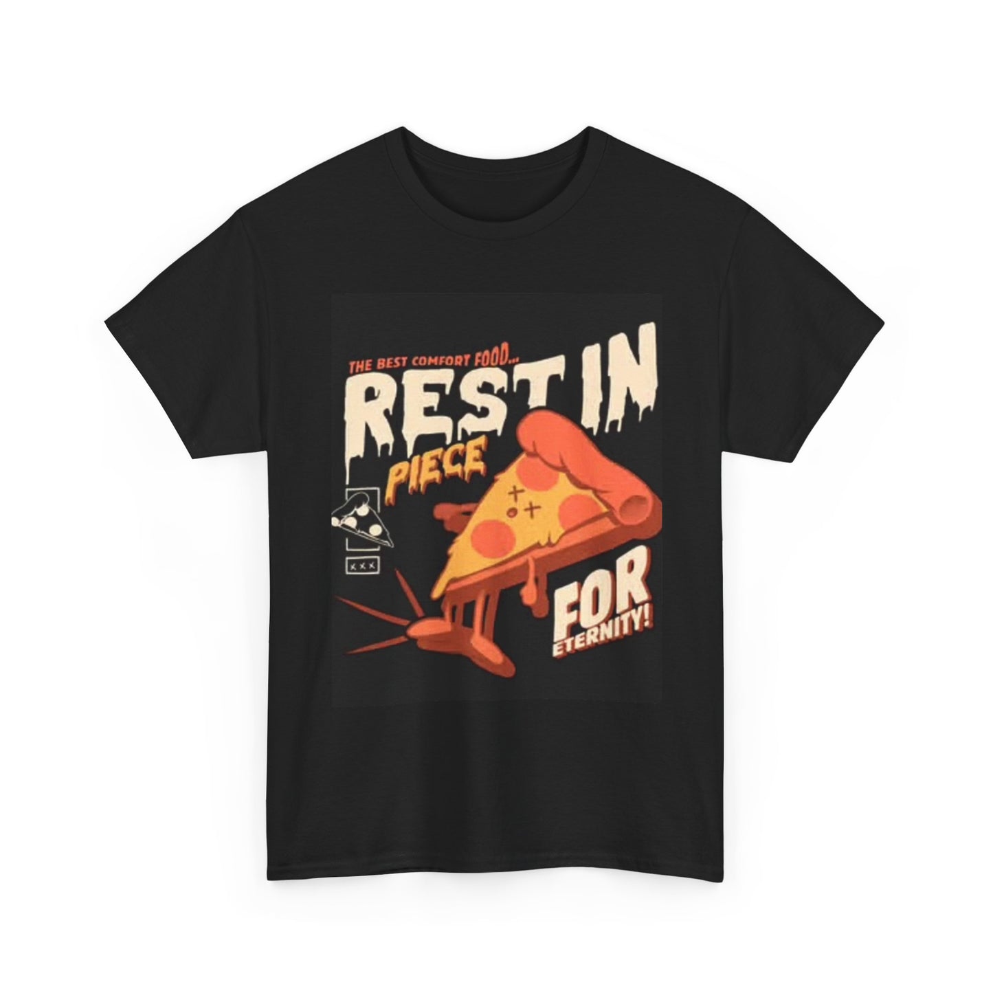 Rest In Pizza Graphic T Shirt Funny New York Unisex Heavy Cotton Tee