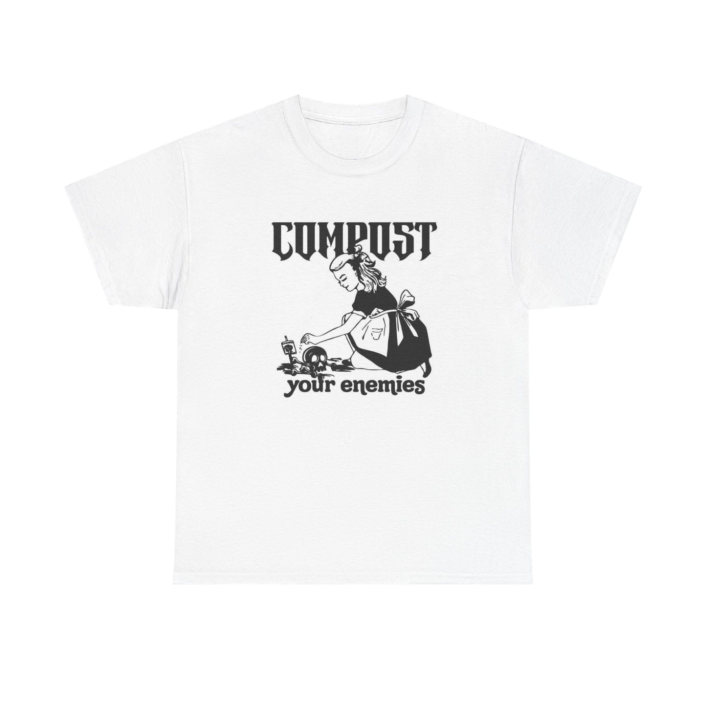 Compost Your Enemies Graphic T Shirt Women's Cotton Tee BRAND NEW
