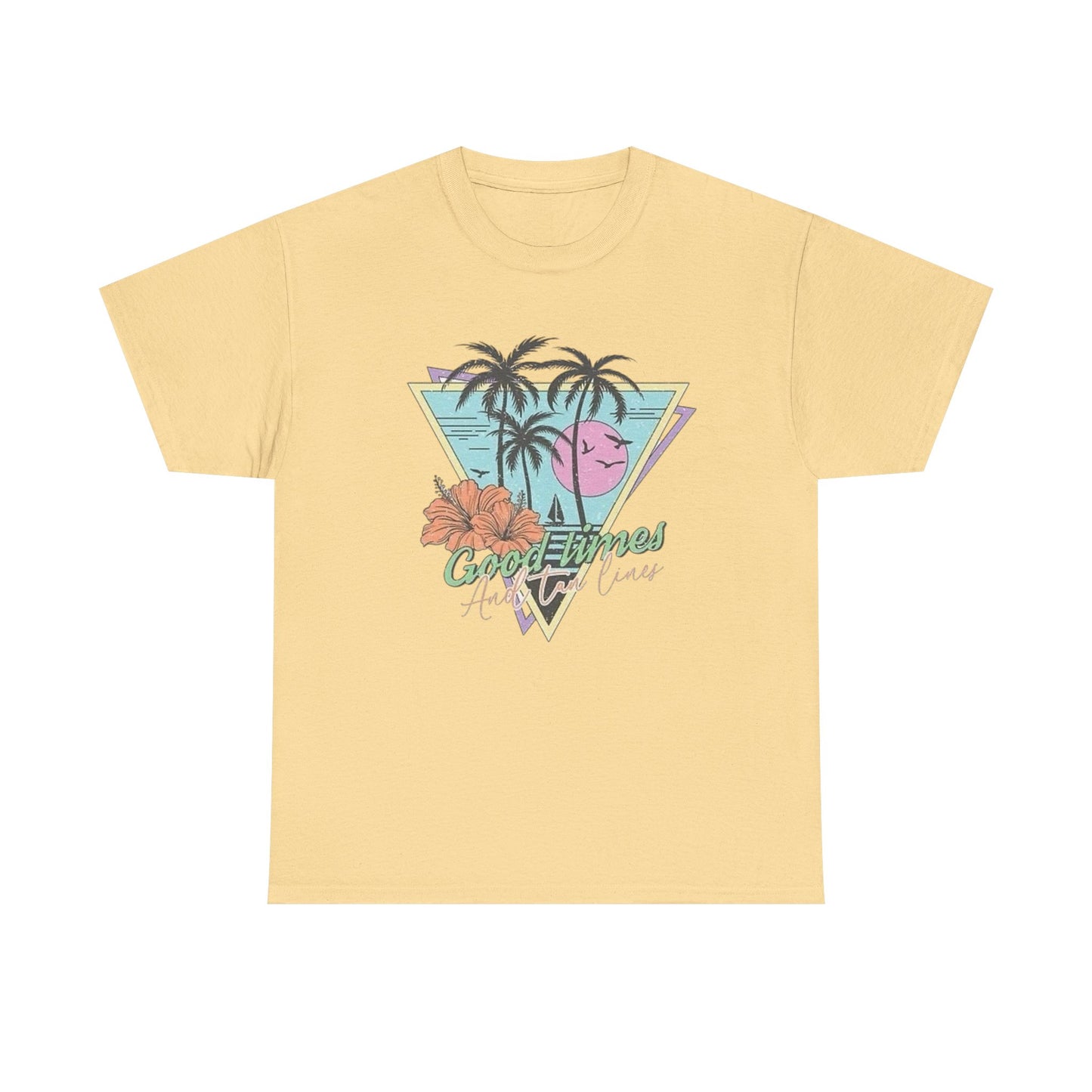 Good Times And Tan Lines Graphic T Shirt ALL SIZES Tee Unisex Heavy Cotton