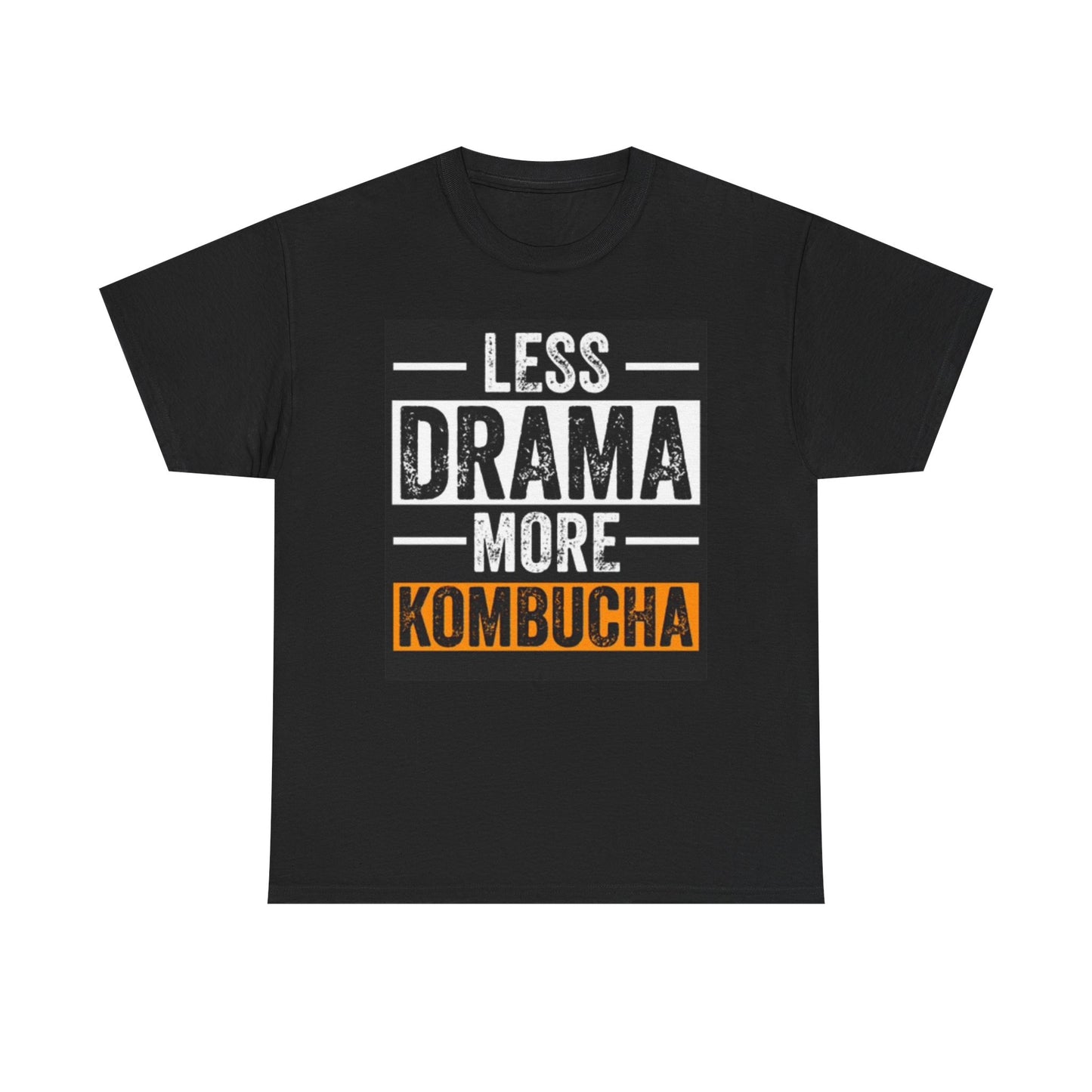 Less Drama More kombucha Graphic T Shirt Funny Unisex Heavy Cotton Tee