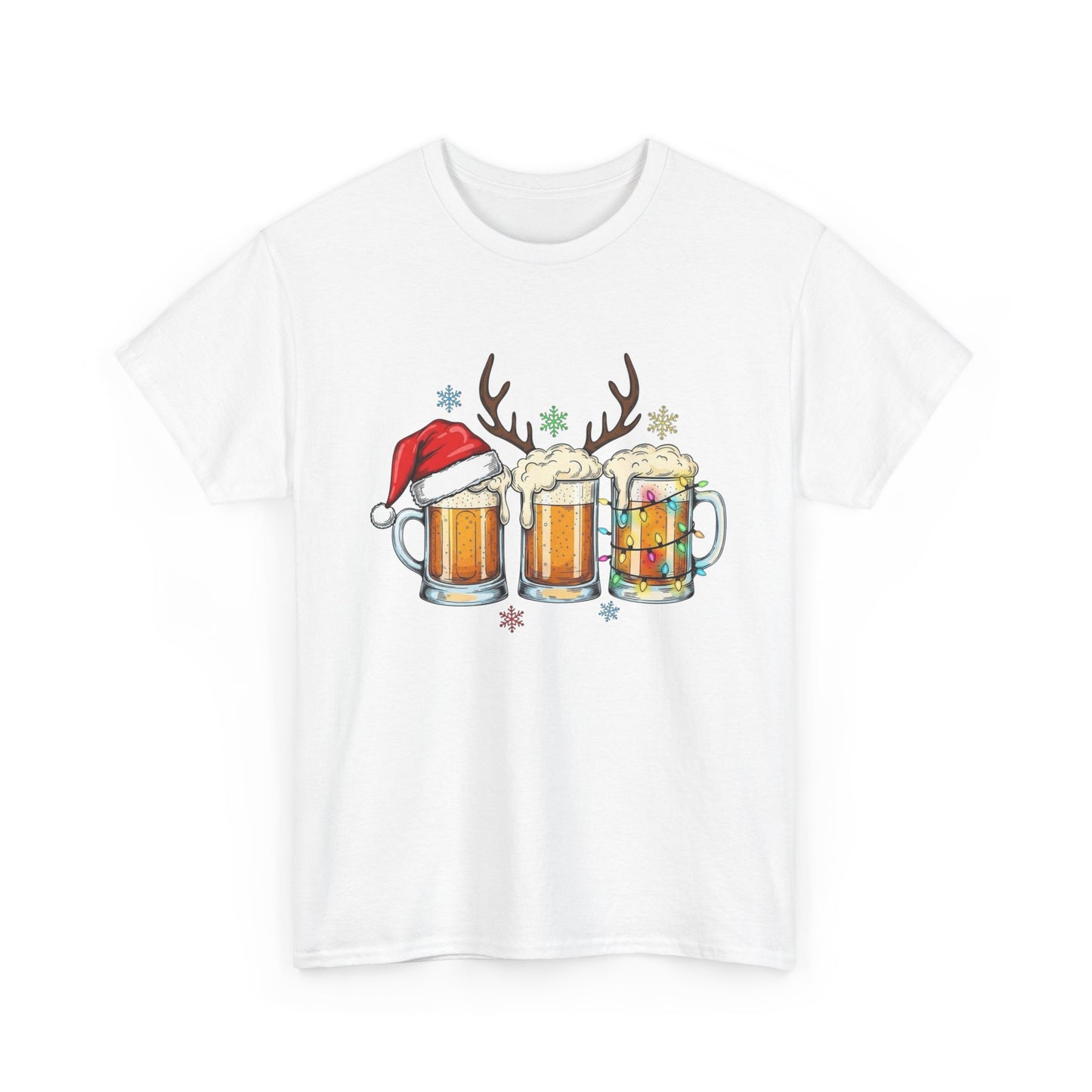 Christmas Beers Graphic T Shirt NEW ADULT