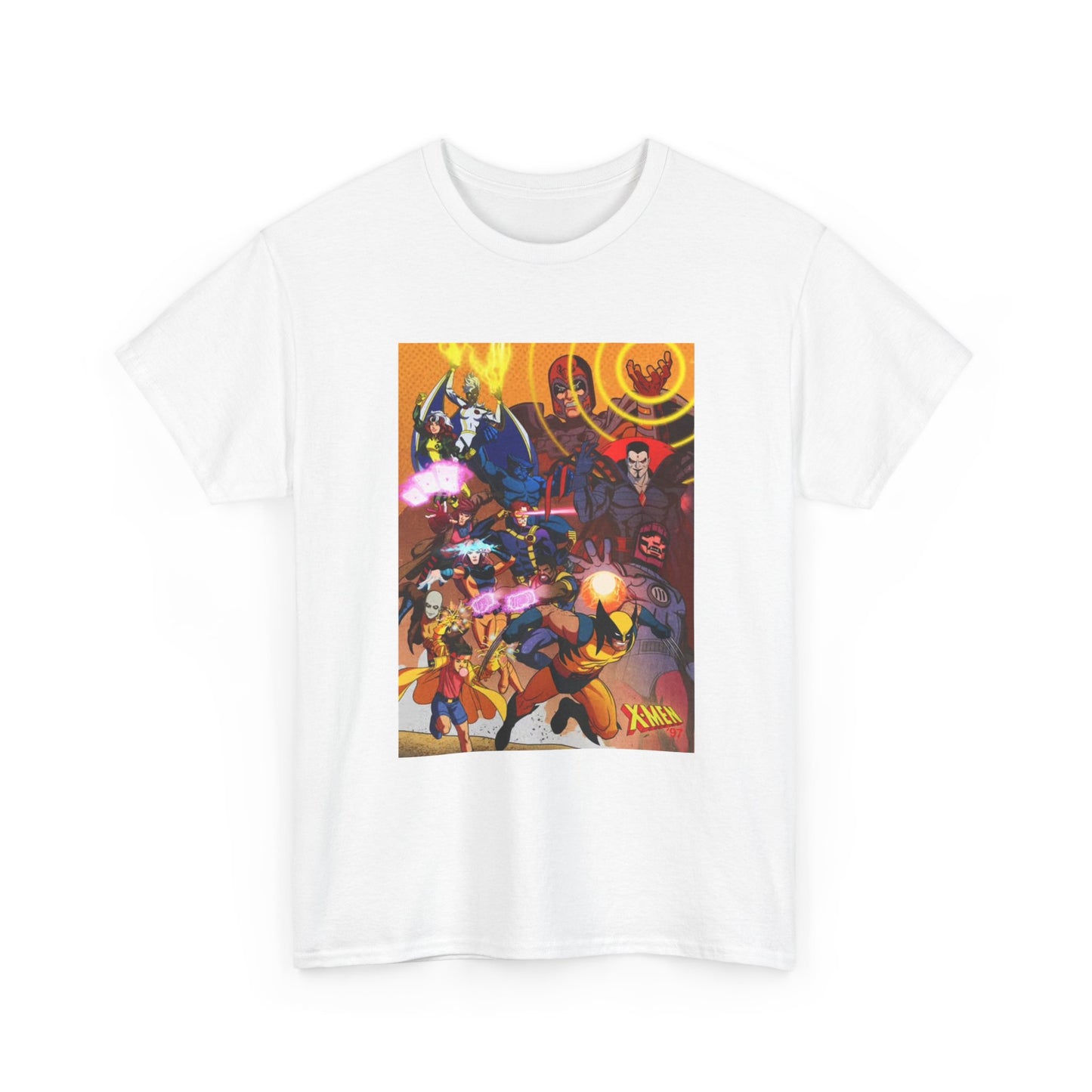 Cartoon Graphic Tee Xmen Comic Book Retro Vintage Tee Unisex Heavy Cotton Tee