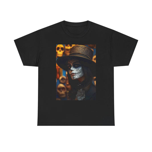 Day Of The Dead Graphic T Shirt Retro Art Mexico Vintage Unisex Heavy Cotton 1