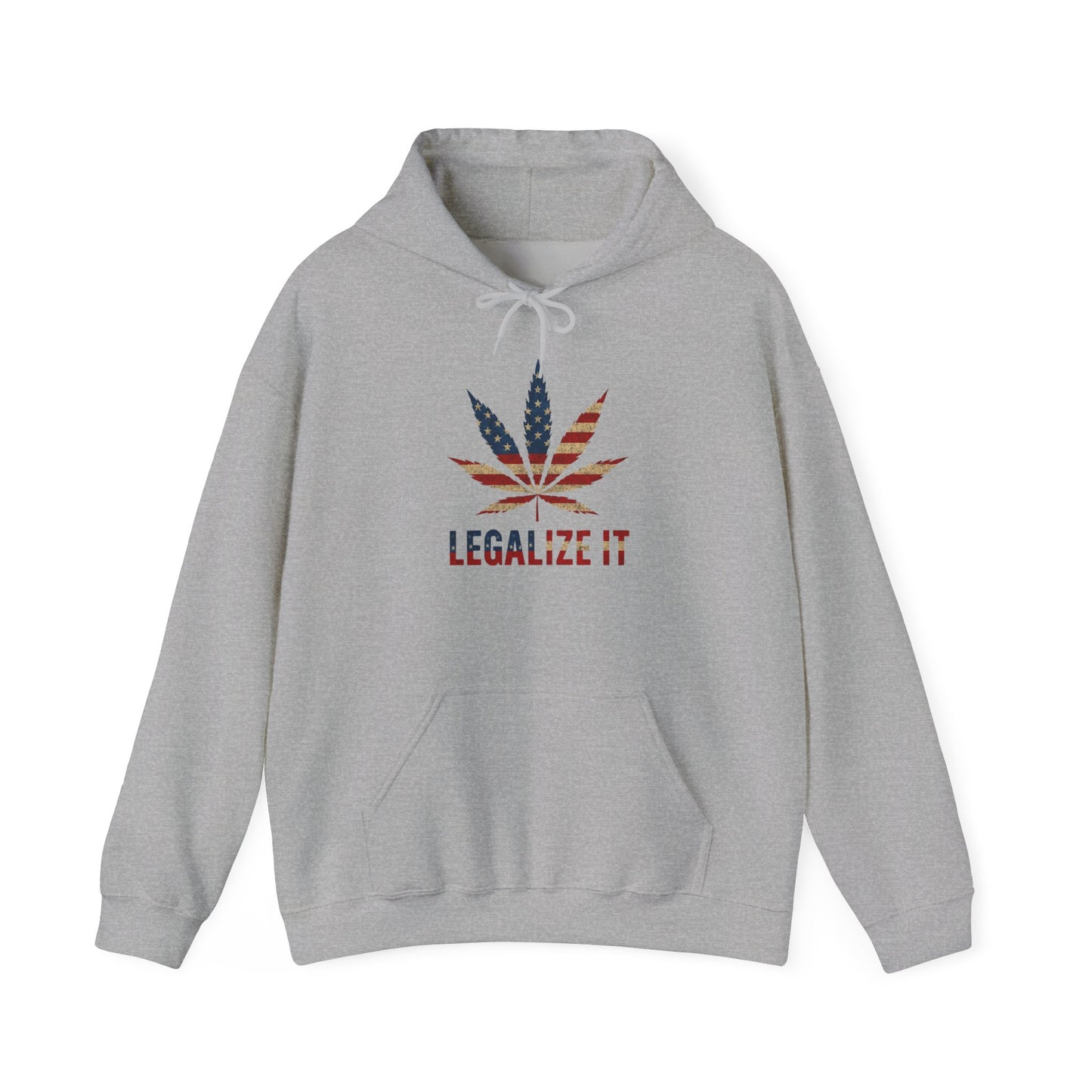 Legalize It Graphic Hoodie American Weed Unisex Heavy Blend™ Hooded Sweatshirt