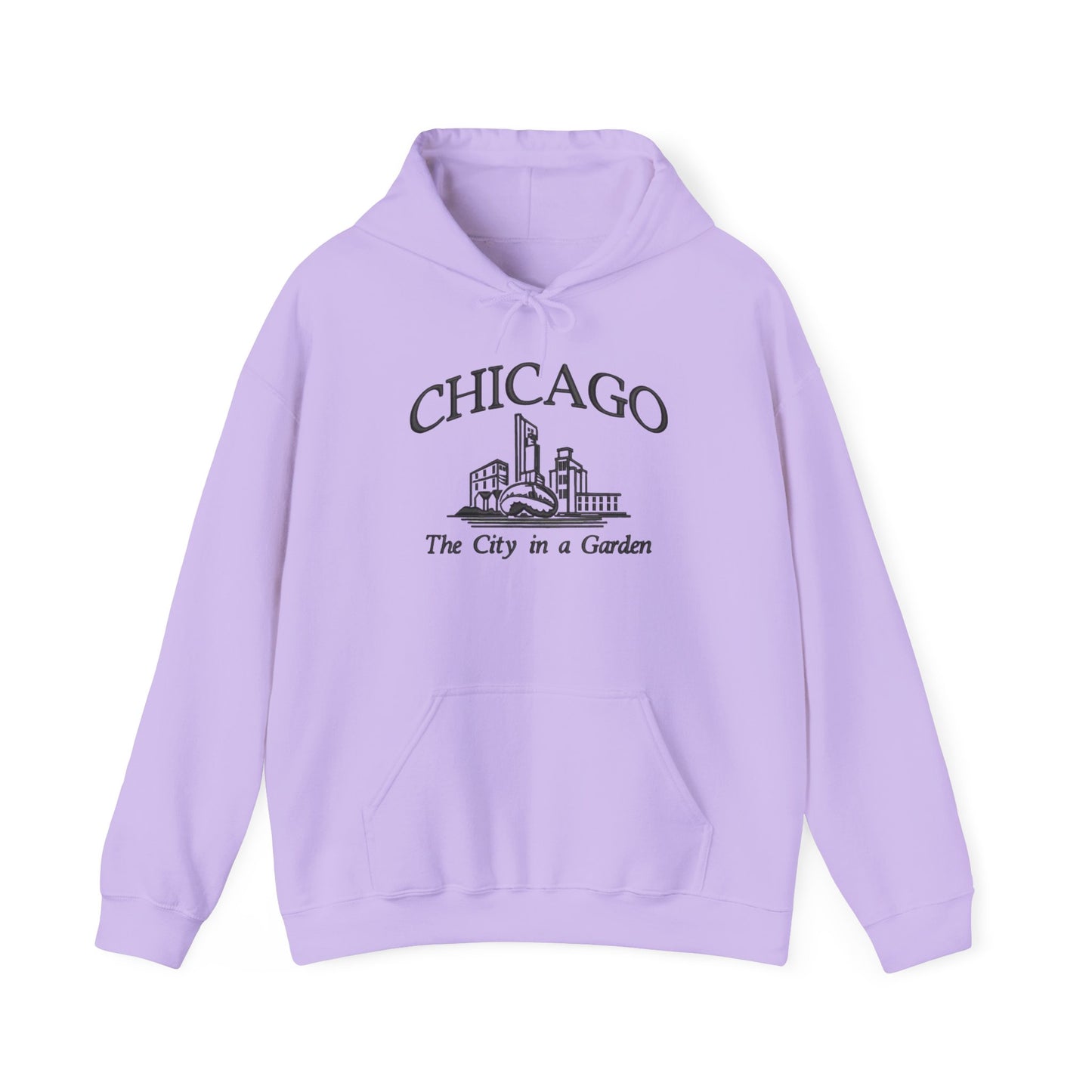 Chicago City In A Garden Graphic Hoodie Heavy Blend Sweatshirt NEW
