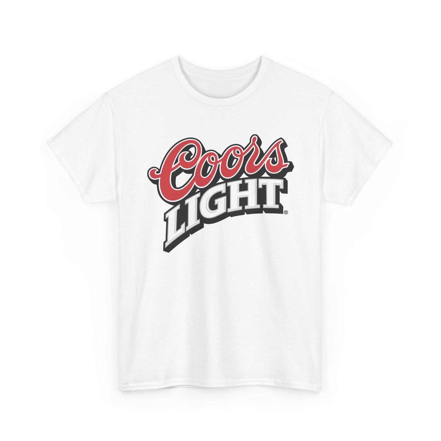 Coors Light Beer Graphic T Shirt Vintage Unisex Heavy Cotton Tee