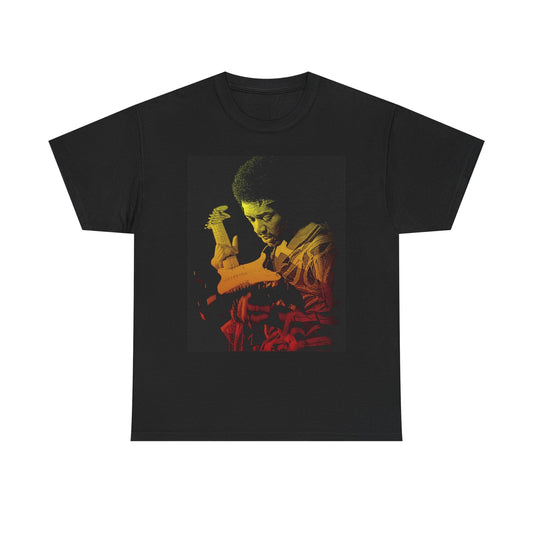 Jimi Hendrix Vintage Graphic T Shirt Groovy Guitar Unisex Heavy Cotton Tee