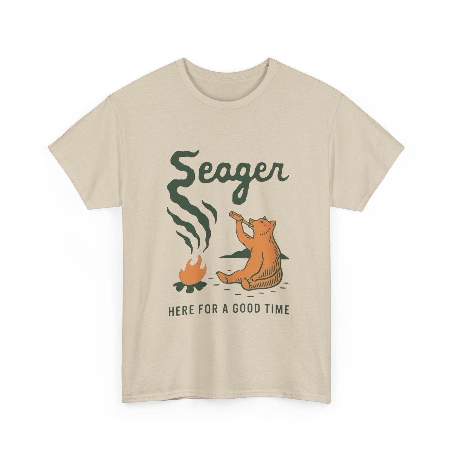 Seager Here For A Good Time Graphic T Shirt Unisex Heavy Cotton Tee