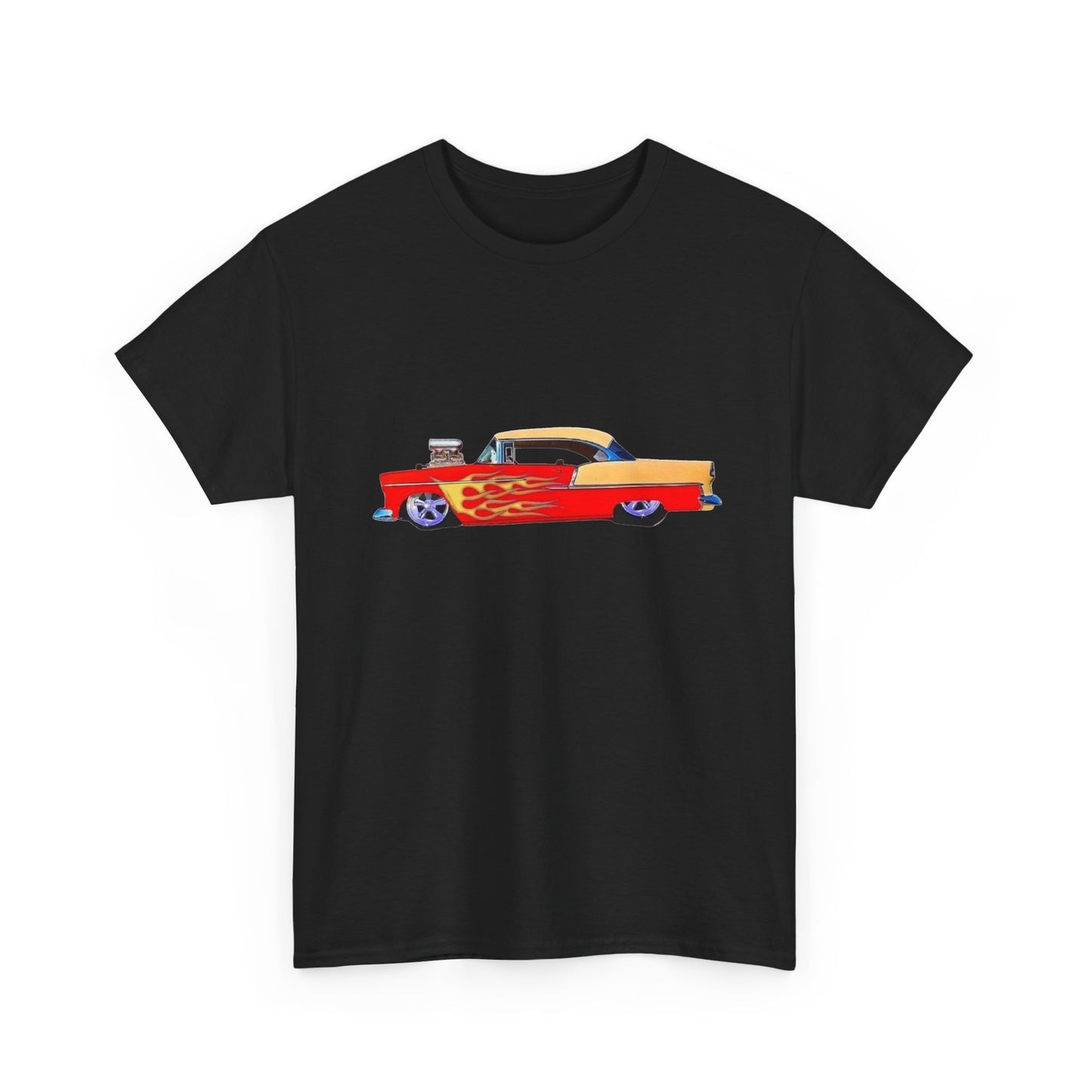 57 Chevy Hotrod Graphic T Shirt Unisex Heavy Cotton Tee NEW