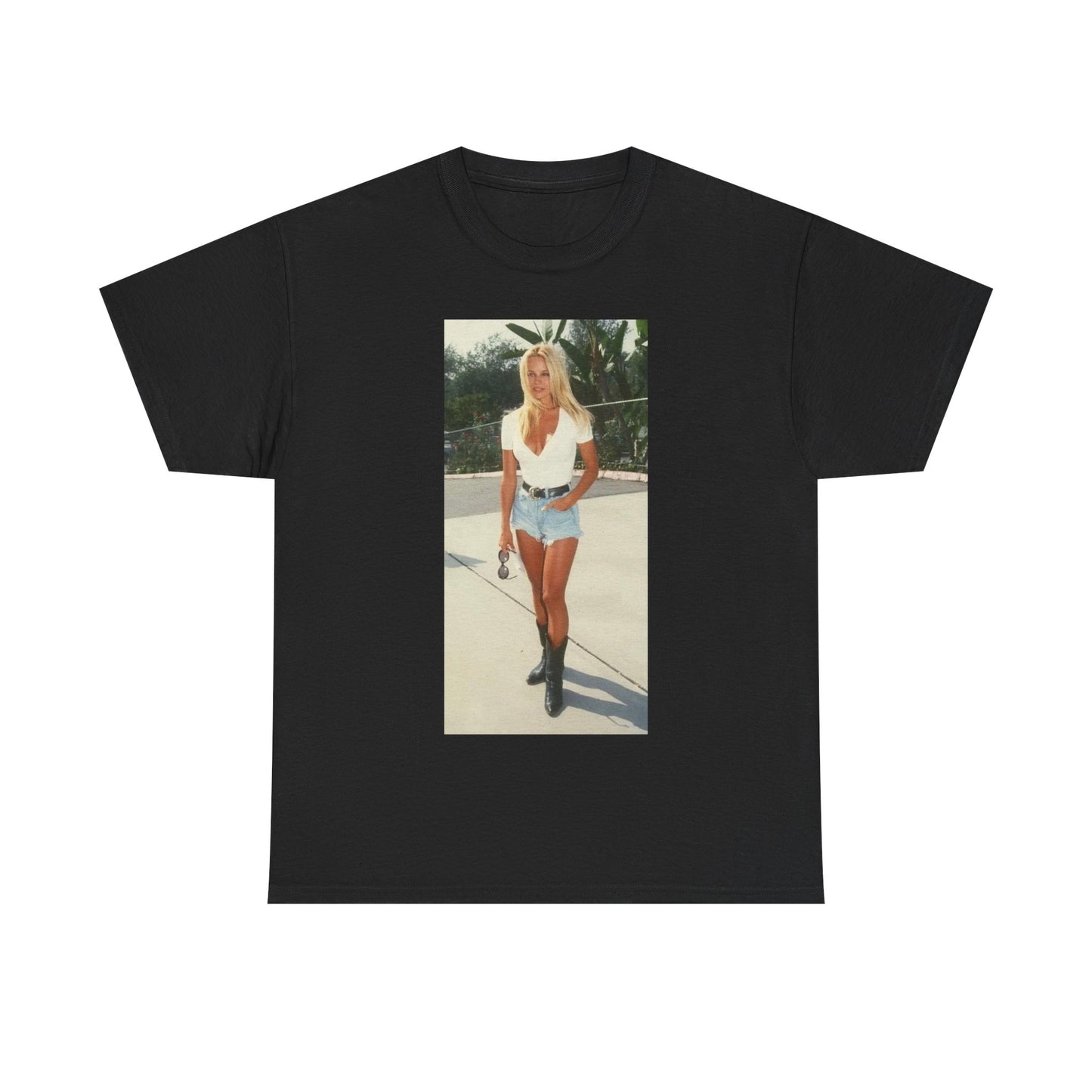 Pam Anderson playboy baywatch boots vintage blonde Heavy Cotton Tee