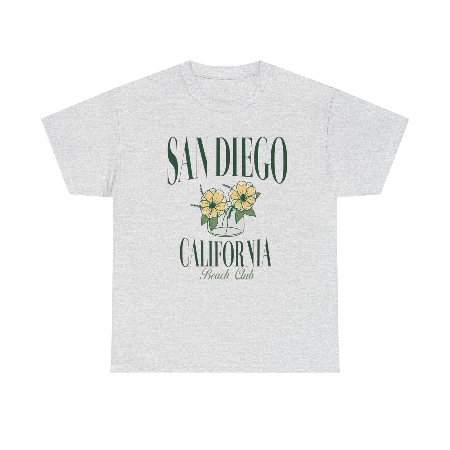 San Diego California Beach Club Graphic T Shirt Adult New Tee