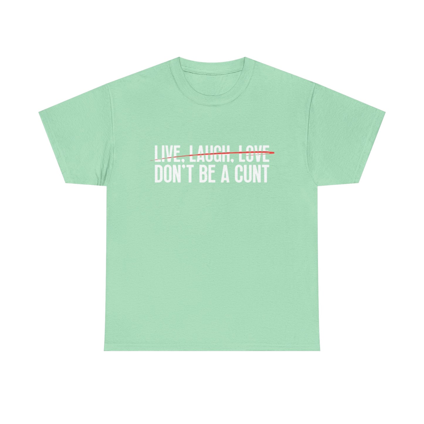 Live Laugh Love Funny Graphic T Shirt Comedy Gift Unisex Heavy Cotton Tee