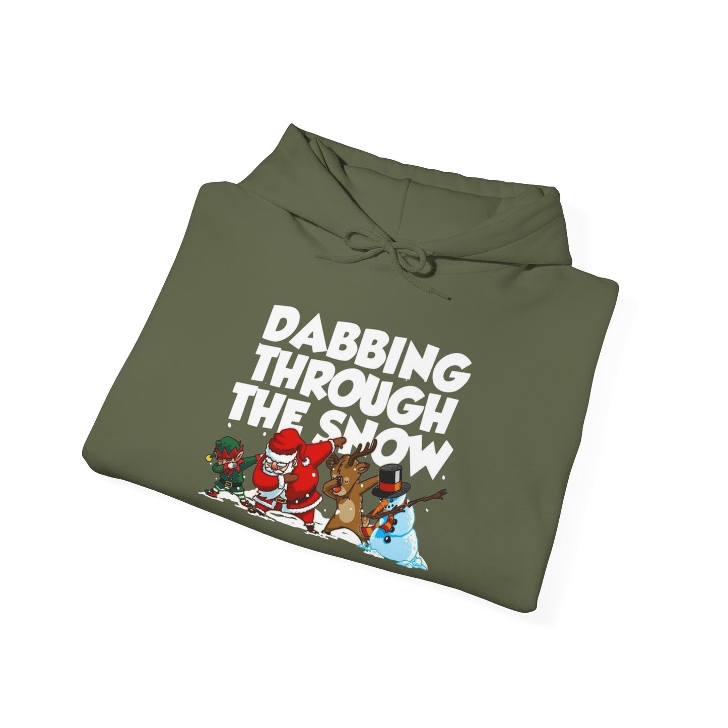 Dabbing Through The Snow Christmas Graphic Hoodie Heavy Blend™ Hooded Sweatshirt