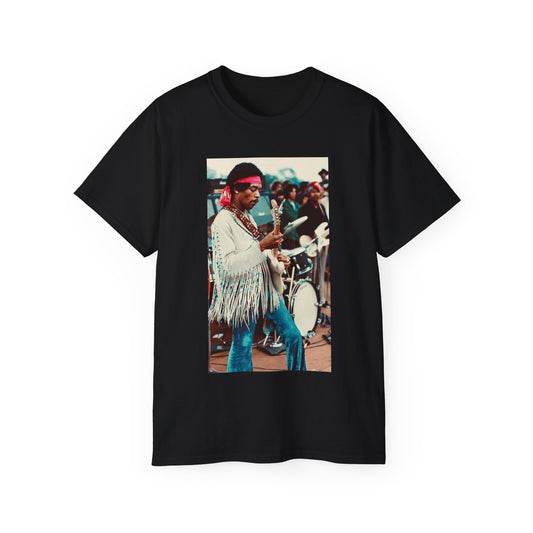 Jimmy hendrix Tshirt Guitar solo Woodstock vintage rock retro Ultra Cotton Tee
