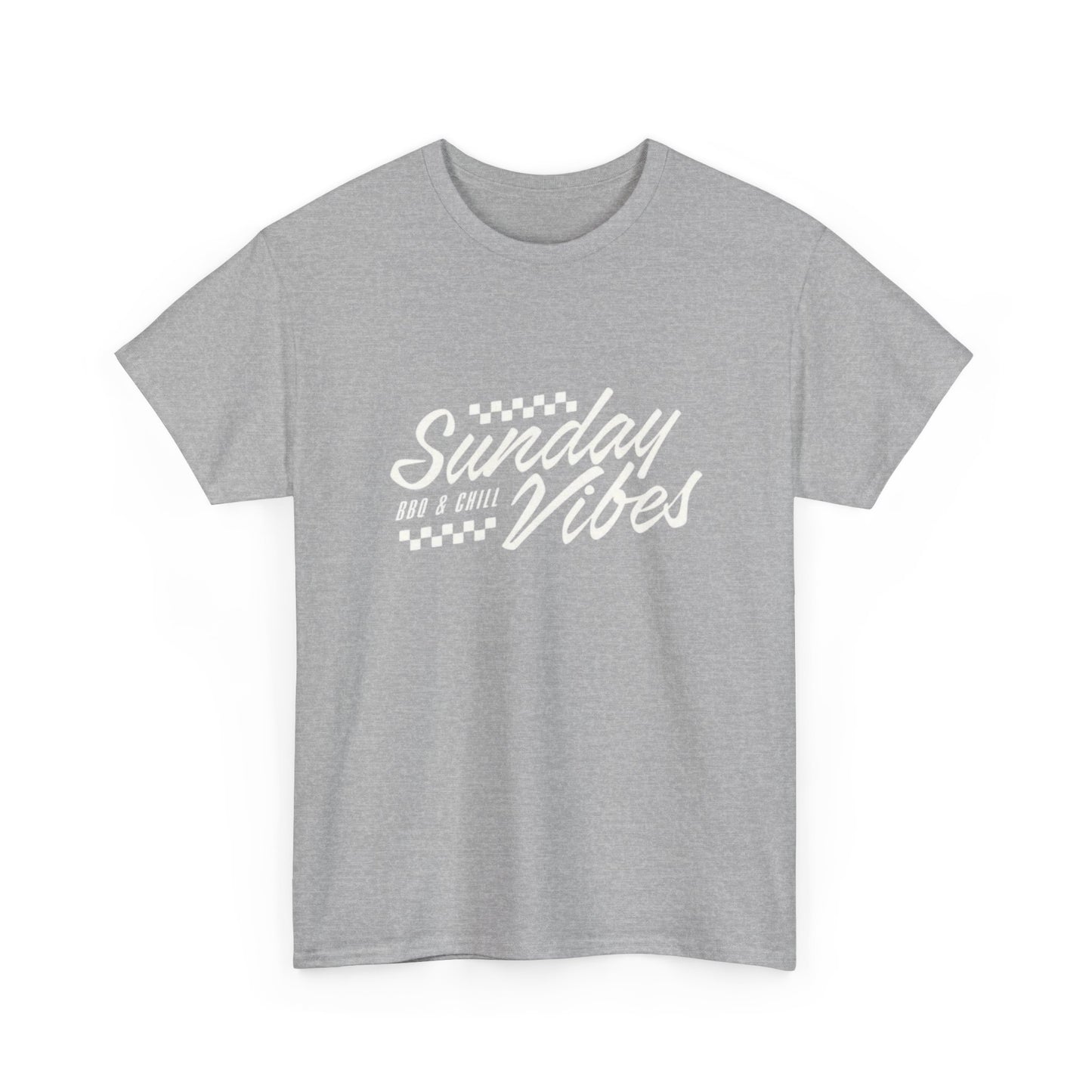 Sunday Vibes BBQ And Chill Graphic T Shirt Unisex Heavy Cotton Tee