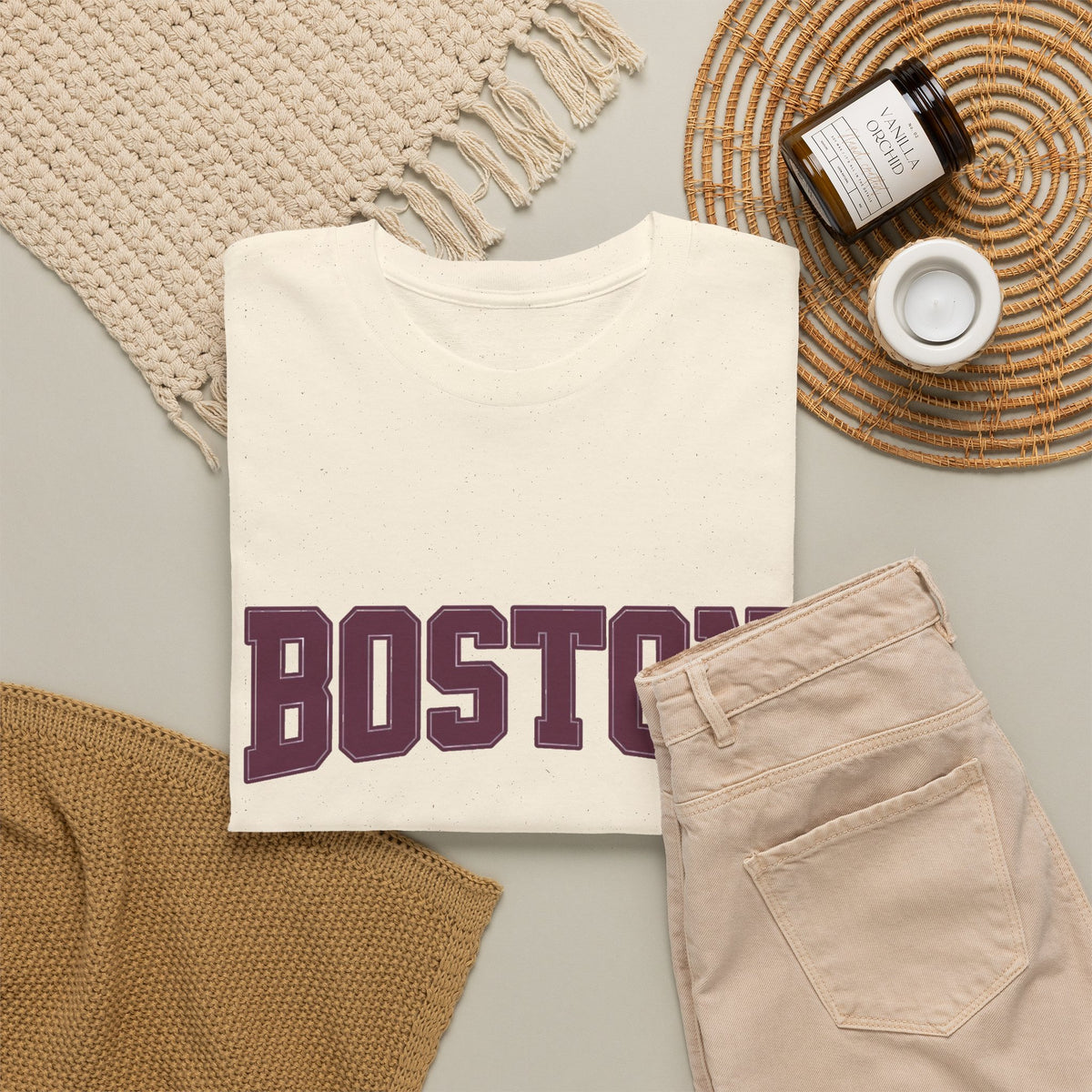 Boston Classic Graphic T Shirt Men's Heavy Cotton Tee