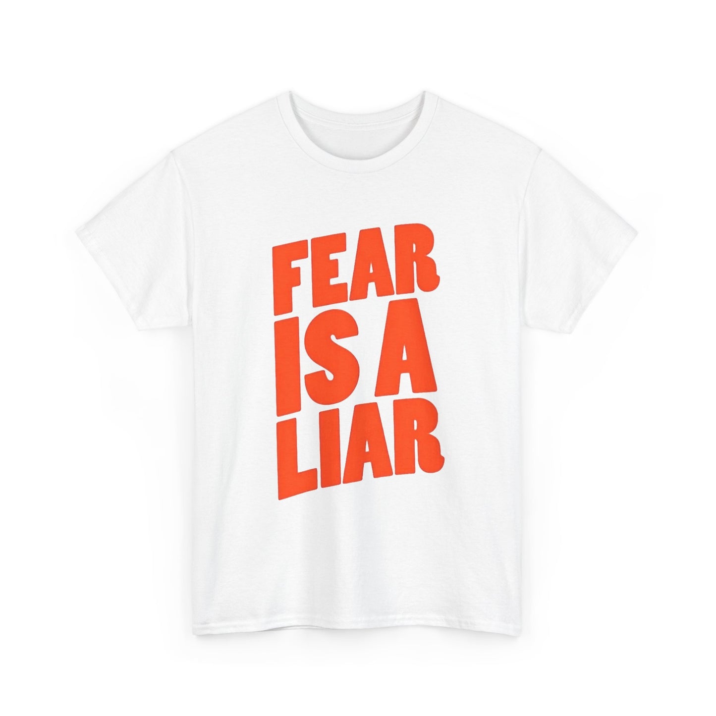 Fear Is A Liar Graphic T Shirt NEW Unisex Heavy Cotton Tee