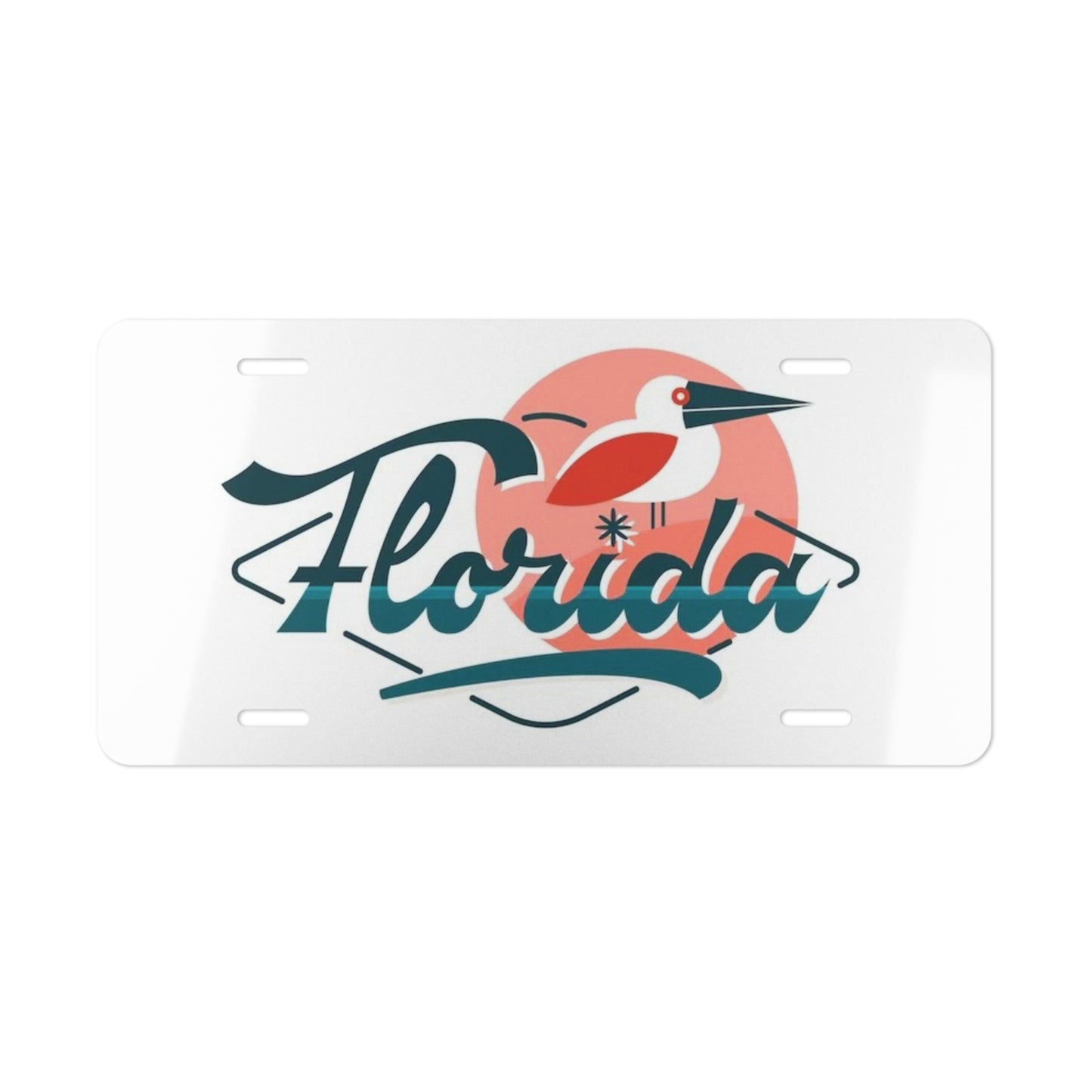 Florida Pelicans Beach License Plate Vanity USA