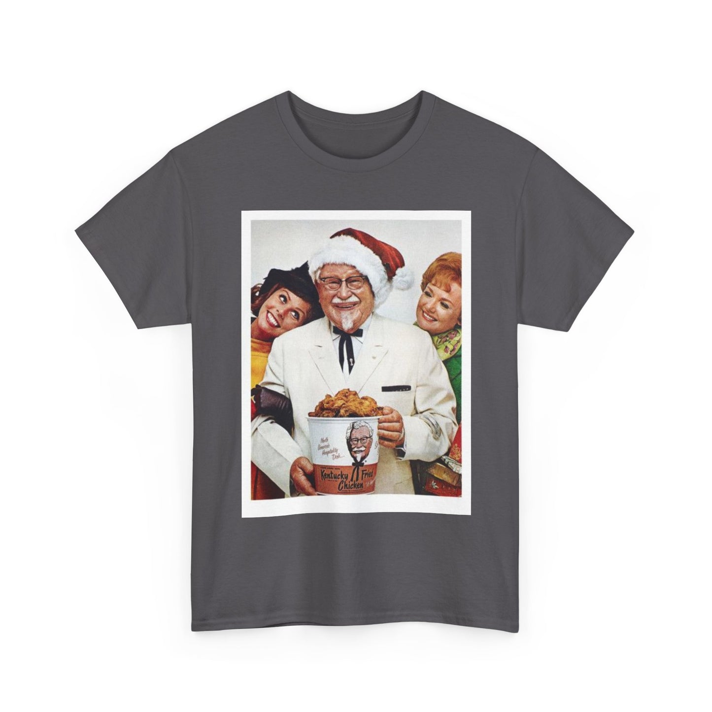 KFC Shirt Christmas Graphic Funny Vintage Gift Retro Unisex Heavy Cotton Tee