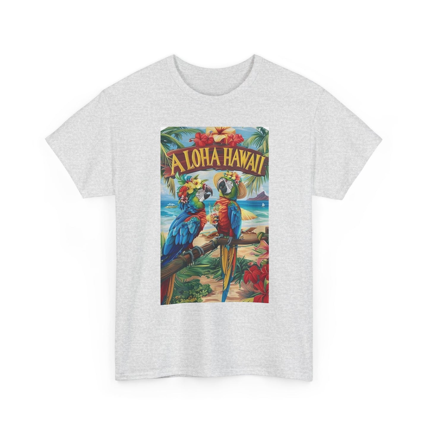 Aloha Hawaii Graphic T Shirt Unisex Heavy Cotton Tee