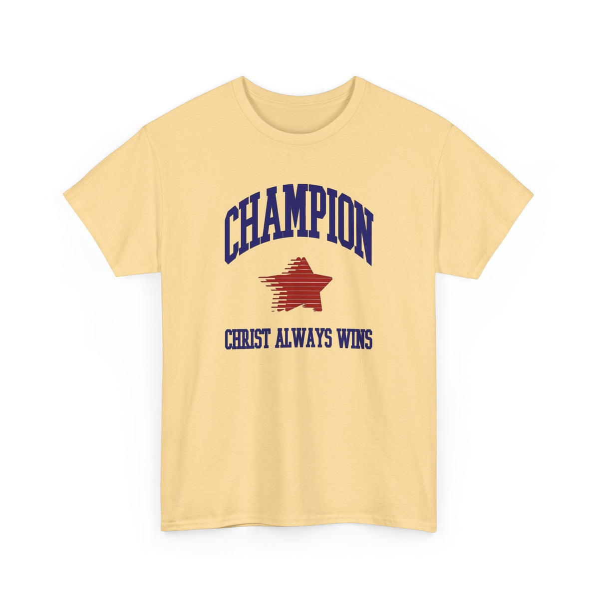 Champion Christ Always Wins Graphic T Shirt Men's Jesus Heavy Cotton Tee