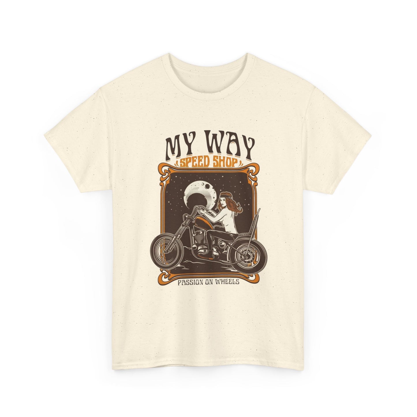 My Way Speed Shop Choppers Motorcycles Graphic T Shirt Unisex Heavy Cotton Tee