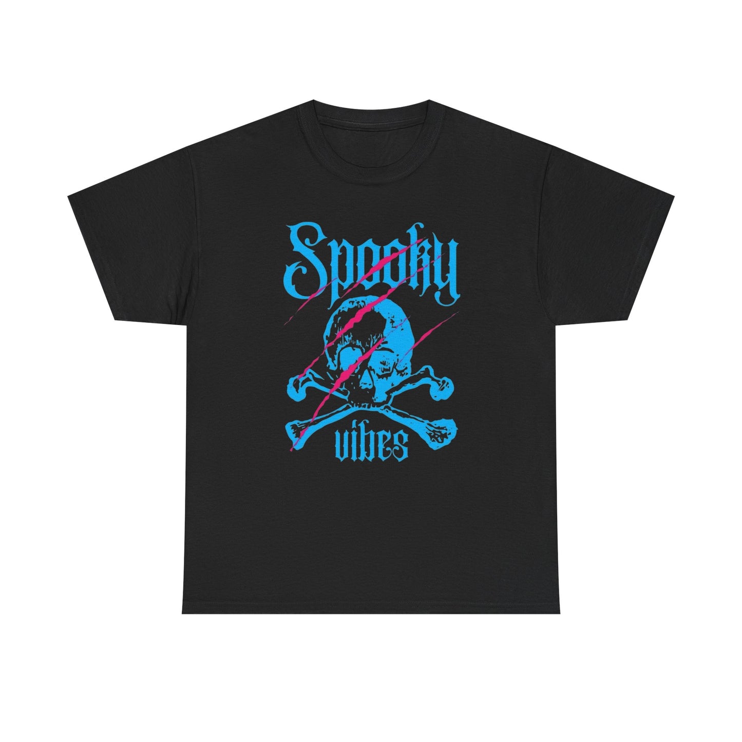 Spooky Vibes Graphic T Shirt NEW Unisex Heavy Cotton Tee