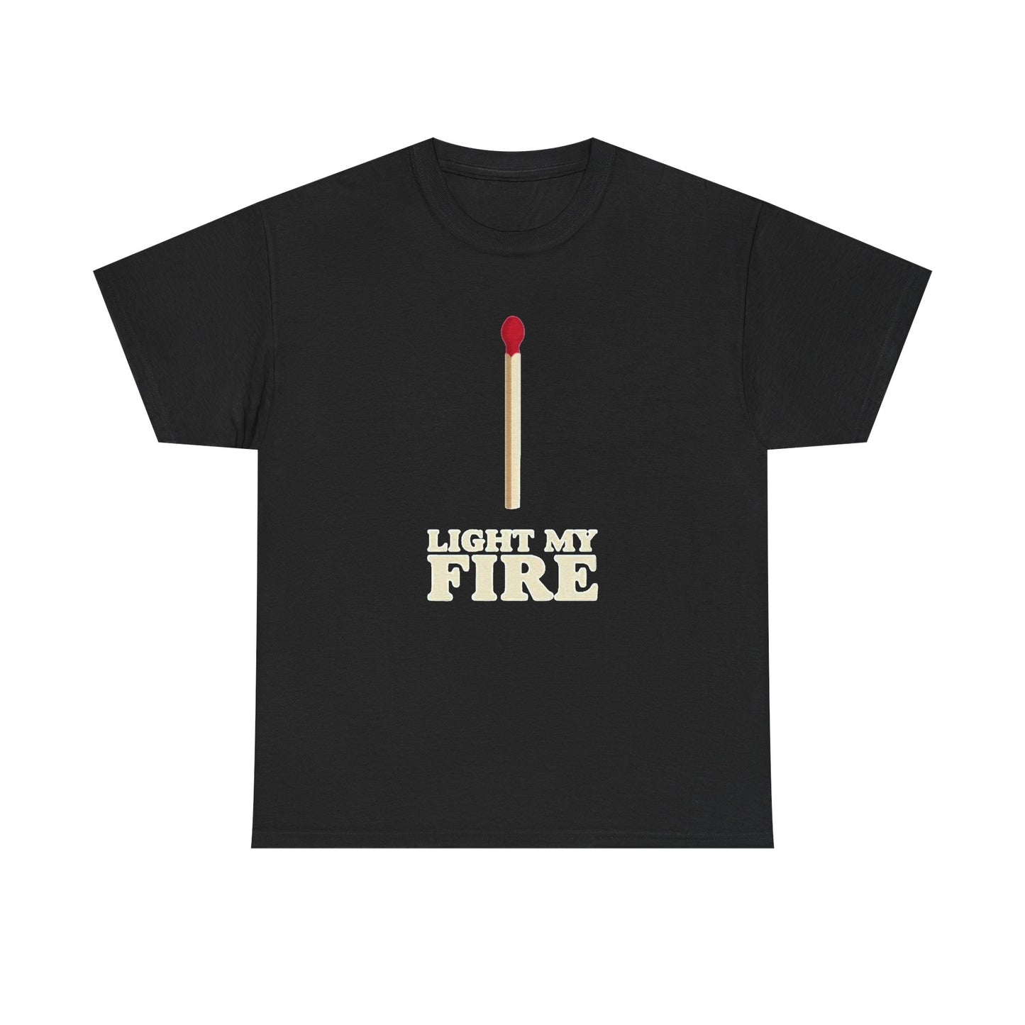 The Doors Tshirt Light My Fire Rock Retro Unisex Heavy Cotton Tee Vintage Funny