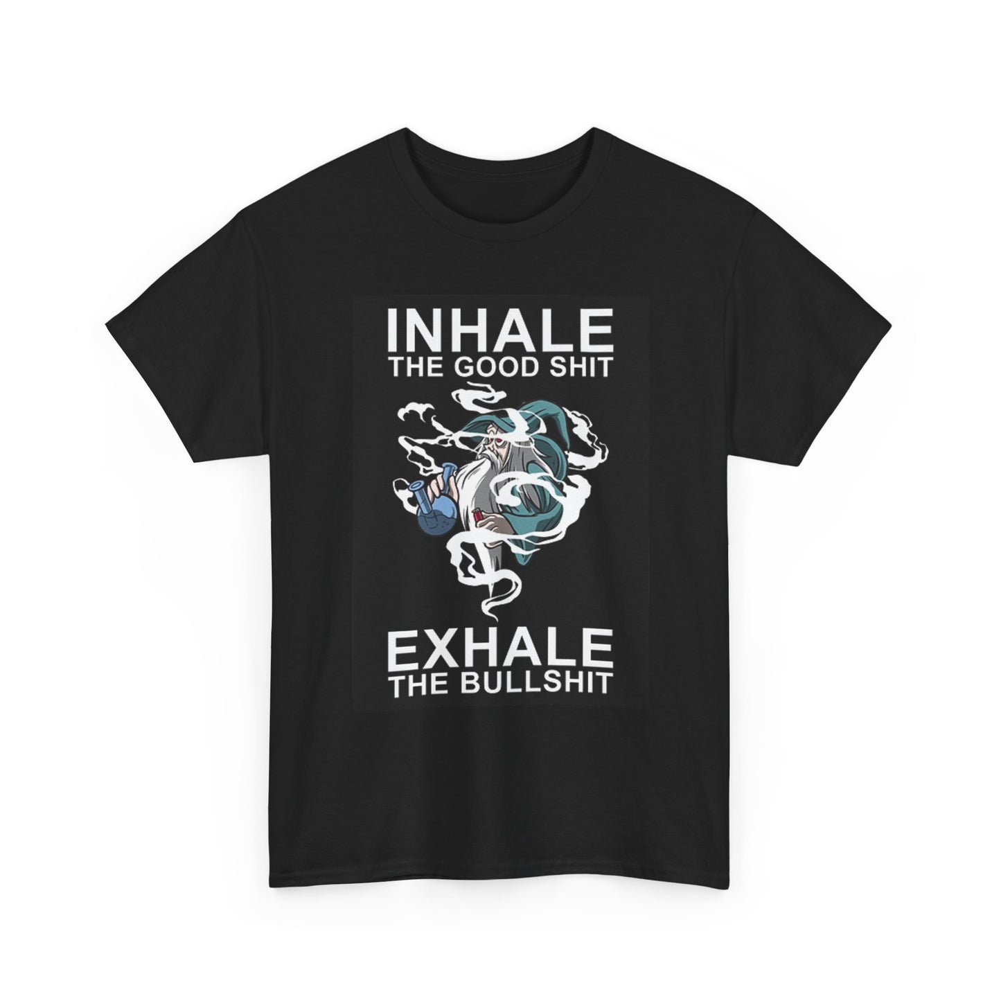 Inhale the Good Stuff Exhale The Bull T Shirt Funny Unisex Heavy Cotton Tee