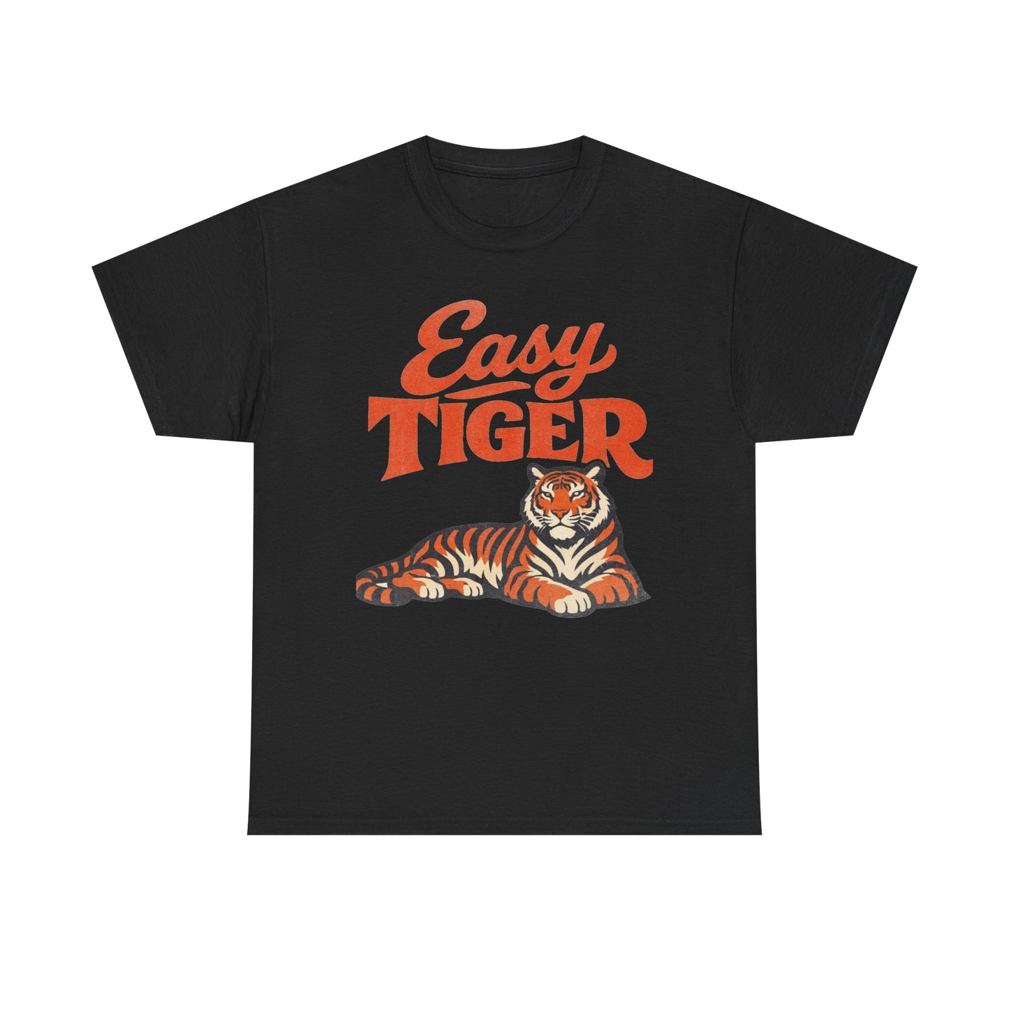 Easy Tiger 80's Retro Nostalgia Funny Graphic T Shirt Regular Men's Heavy Cotton Tee
