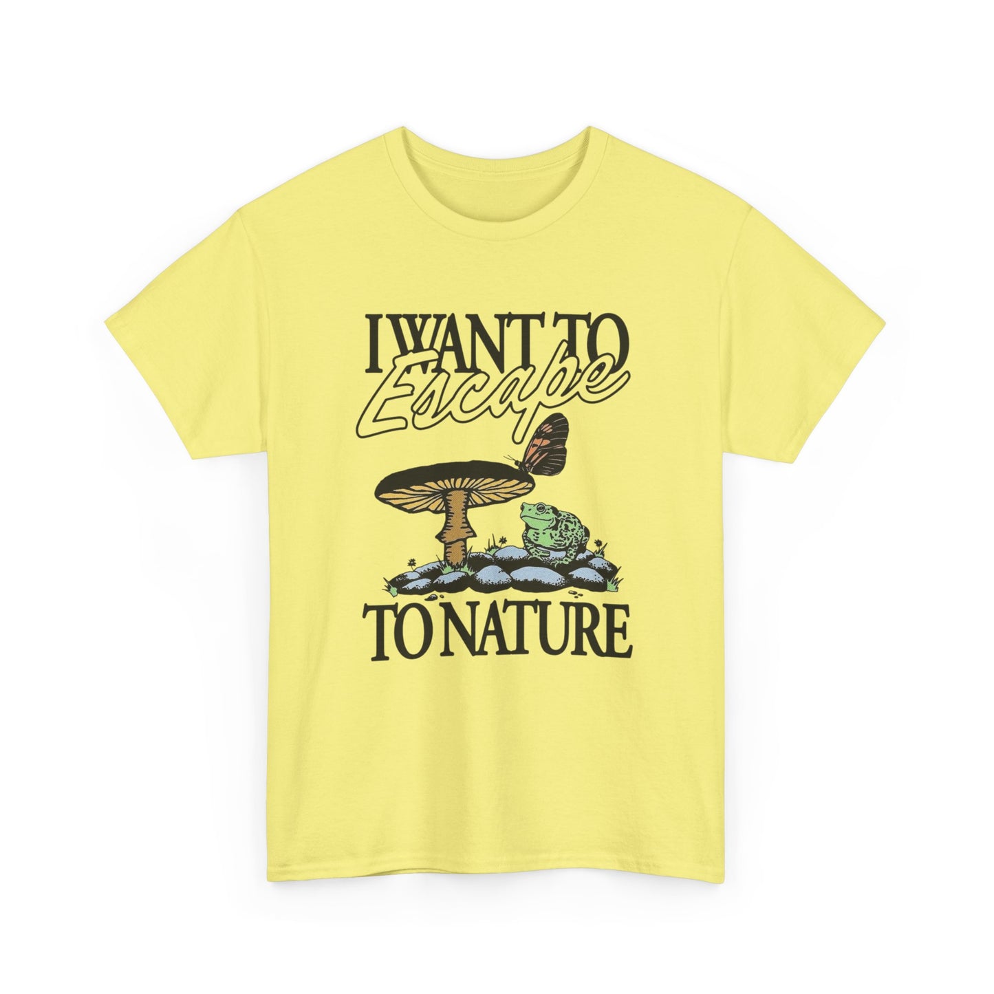 Escape To Nature Graphic T Shirt NEW Adult Unisex Heavy Cotton Tee