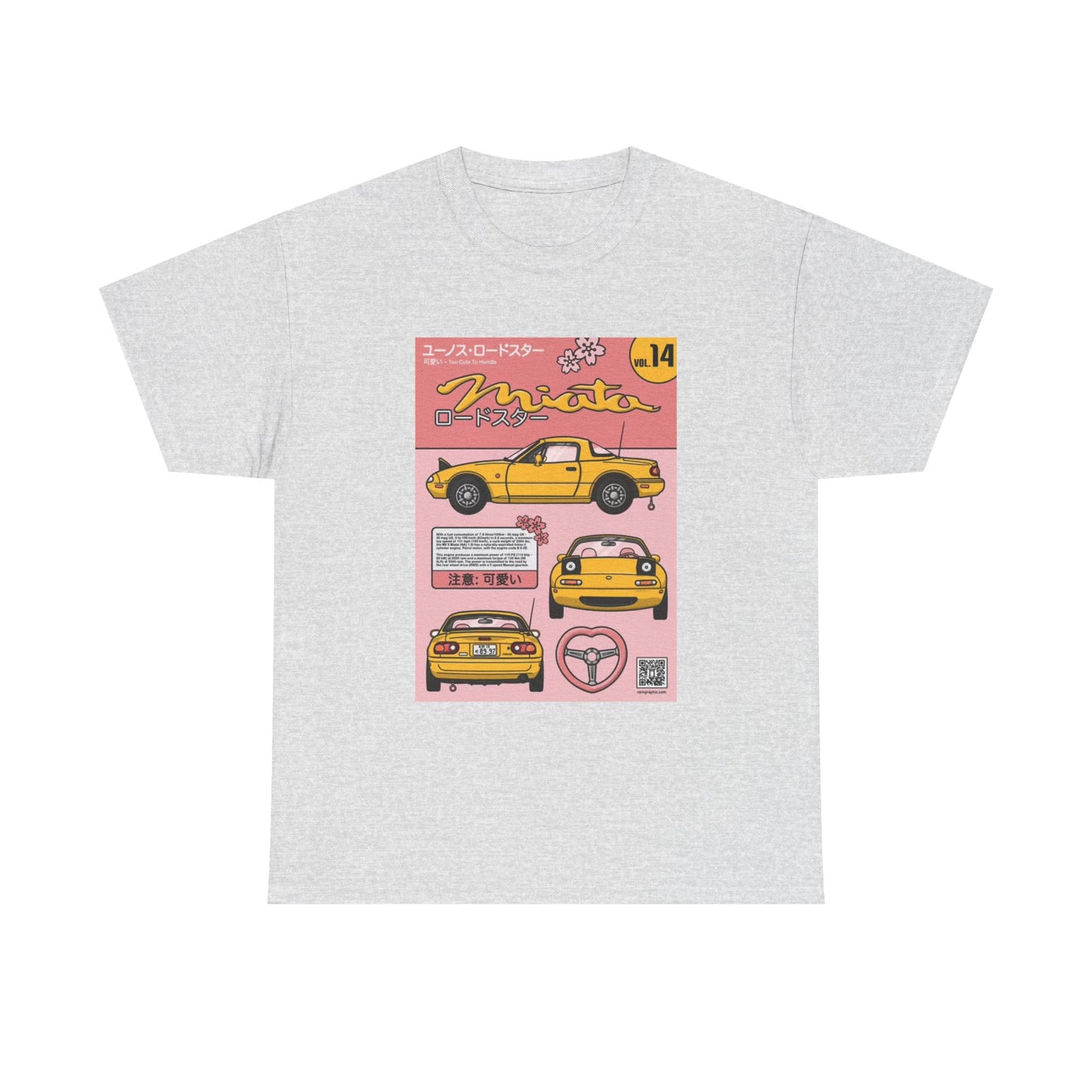 Mazda Miata Tshirt JDM Graphic Anime Cute Unisex Heavy Cotton Tee