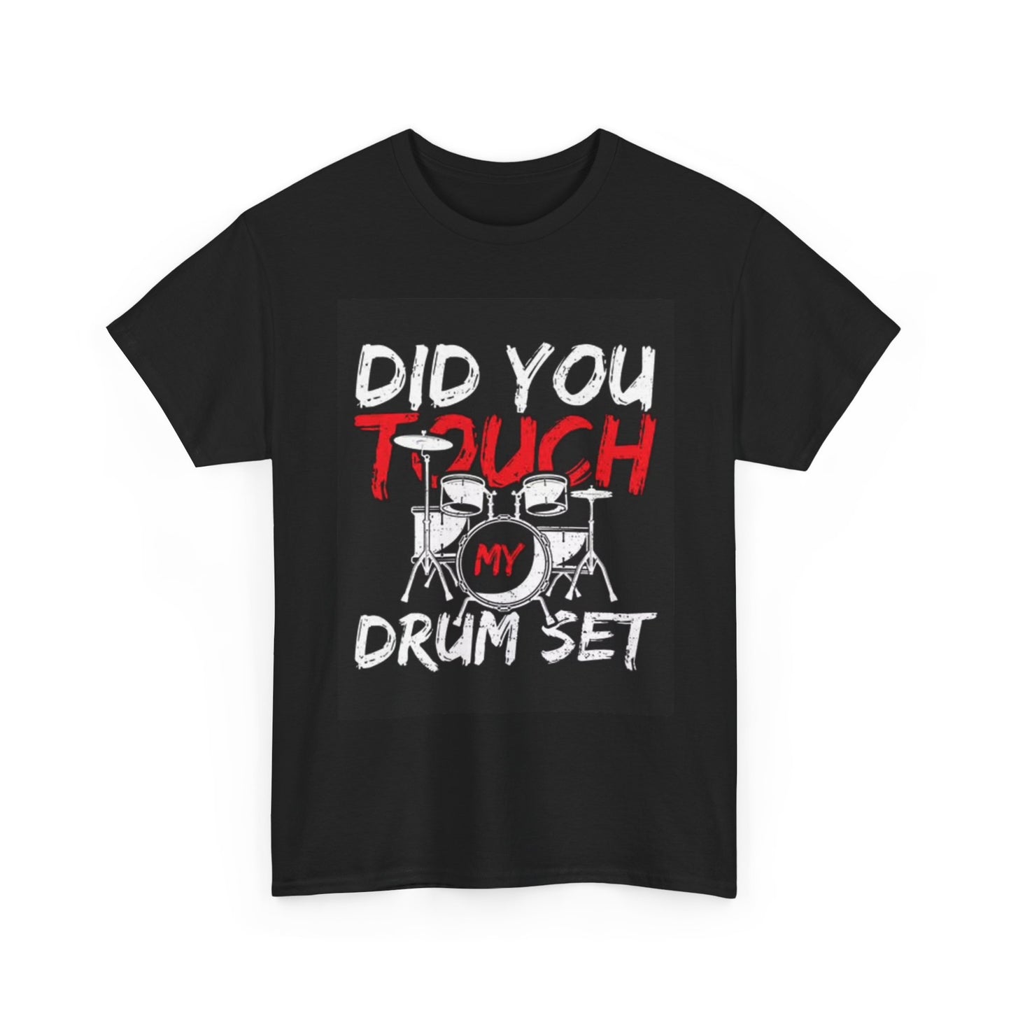 Dont Touch My Drums Graphic T Shirt Retro Gift Drummer Unisex Heavy Cotton Tee