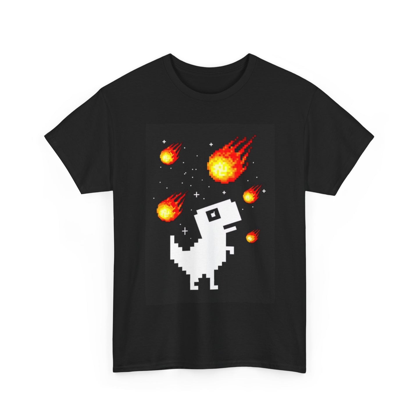 Dinosaur Asteroids Shirt Funny Ice Age Graphic Gaming Unisex Heavy Cotton Tee