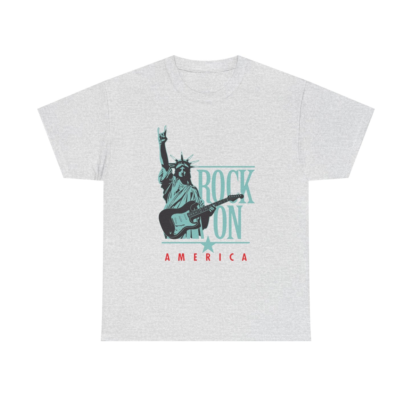 Rock On America Graphic T Shirt Unisex Heavy Cotton Tee