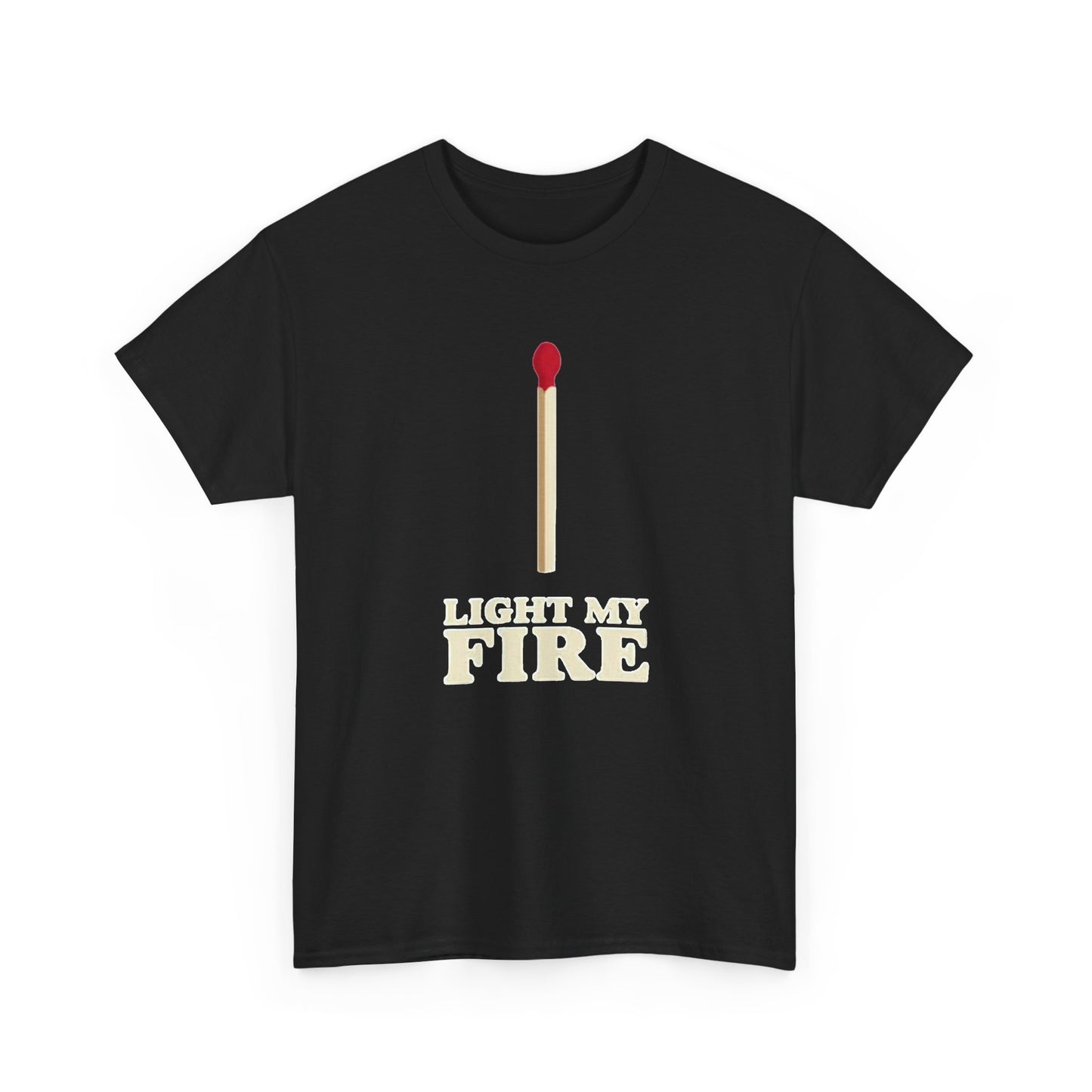 The Doors Tshirt Light My Fire Rock Retro Unisex Heavy Cotton Tee Vintage Funny