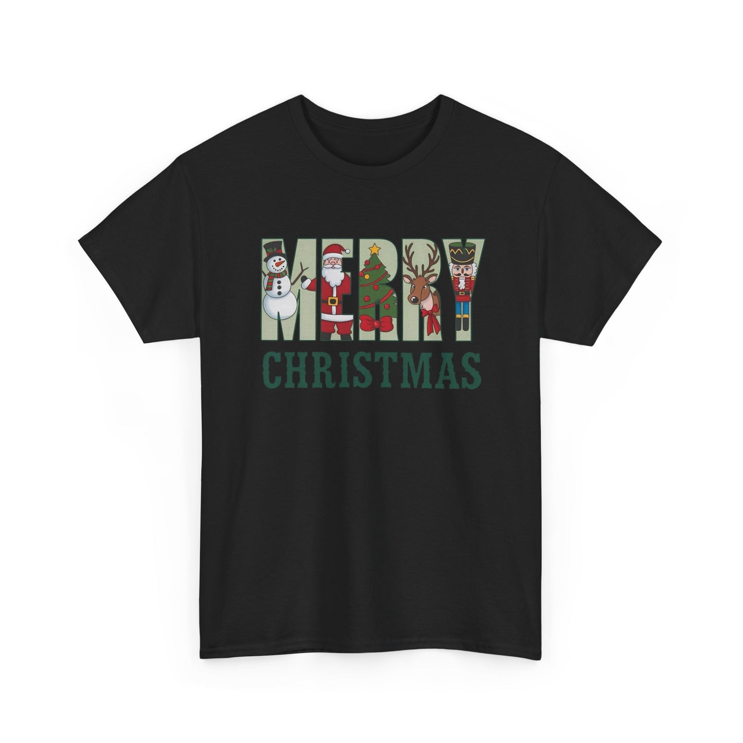 Merry Christmas Happy Holidays Graphic T Shirt NEW Unisex Heavy Cotton Tee