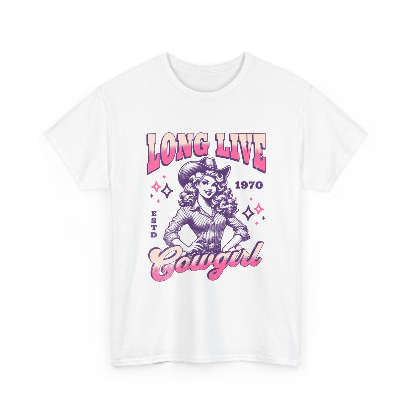 Long Live Cowgirls Graphic T Shirt Womens Retro Vintage Retro Cotton Tee Country