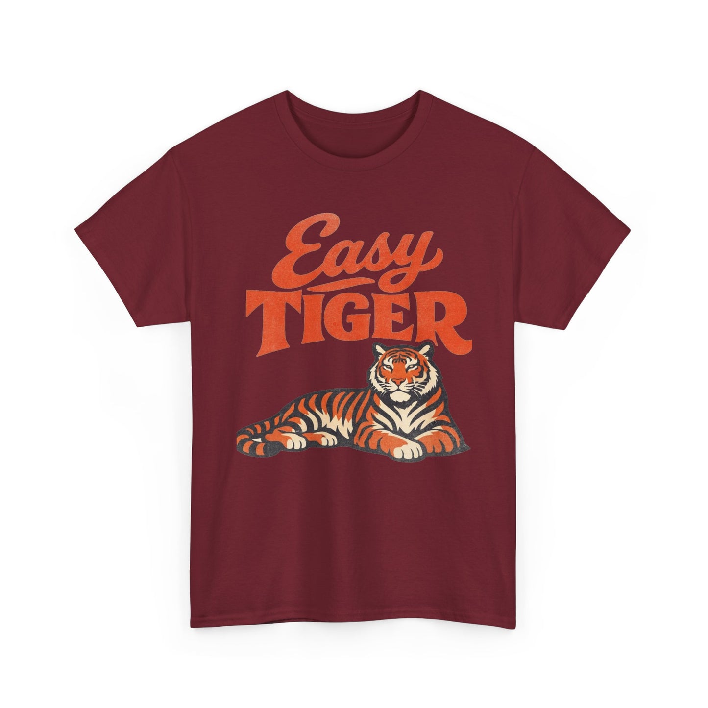 Easy Tiger 80's Retro Nostalgia Funny Graphic T Shirt Regular Men's Heavy Cotton Tee