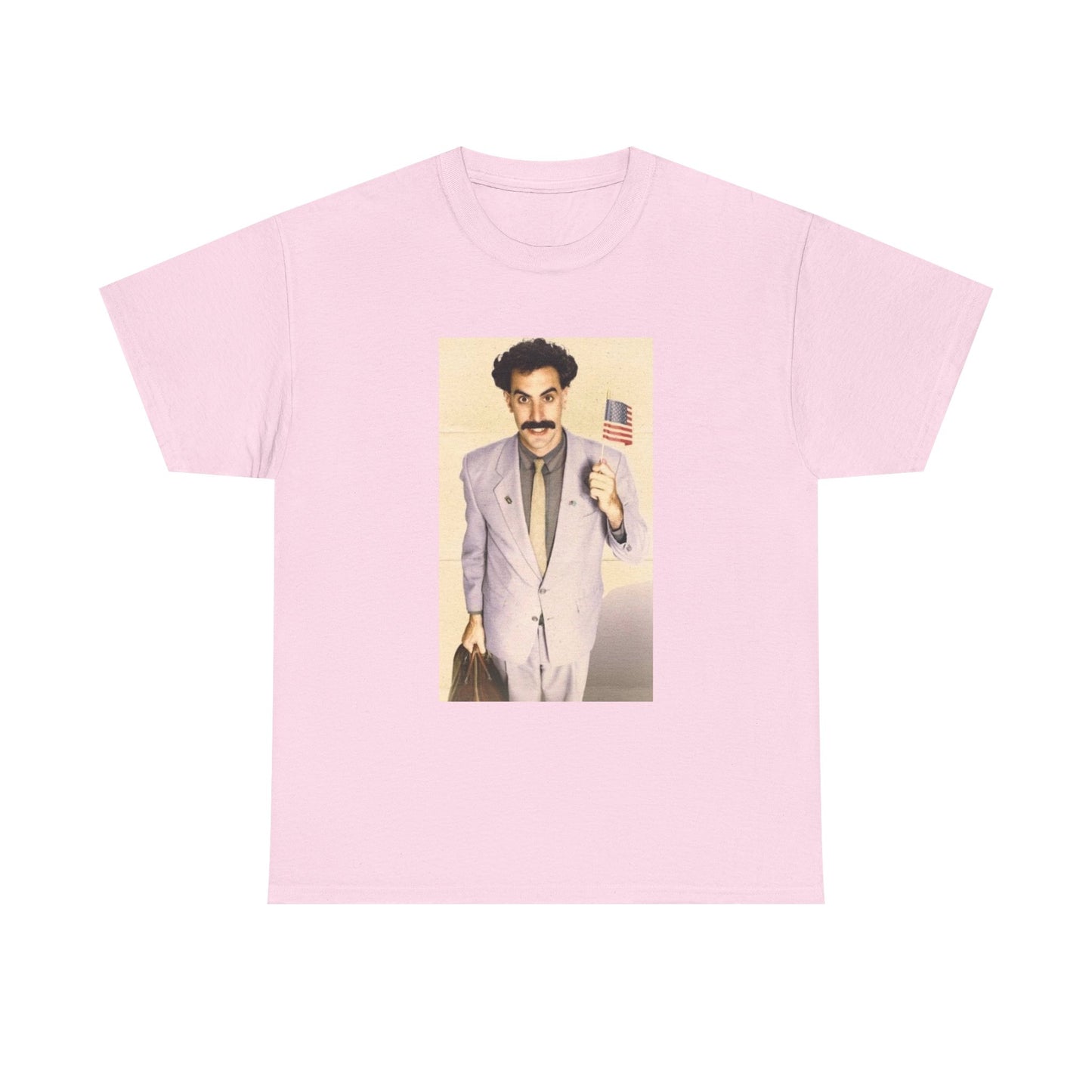 Borat Comes to America Tshirt Funny Comedy Movie Unisex Heavy Cotton Tee