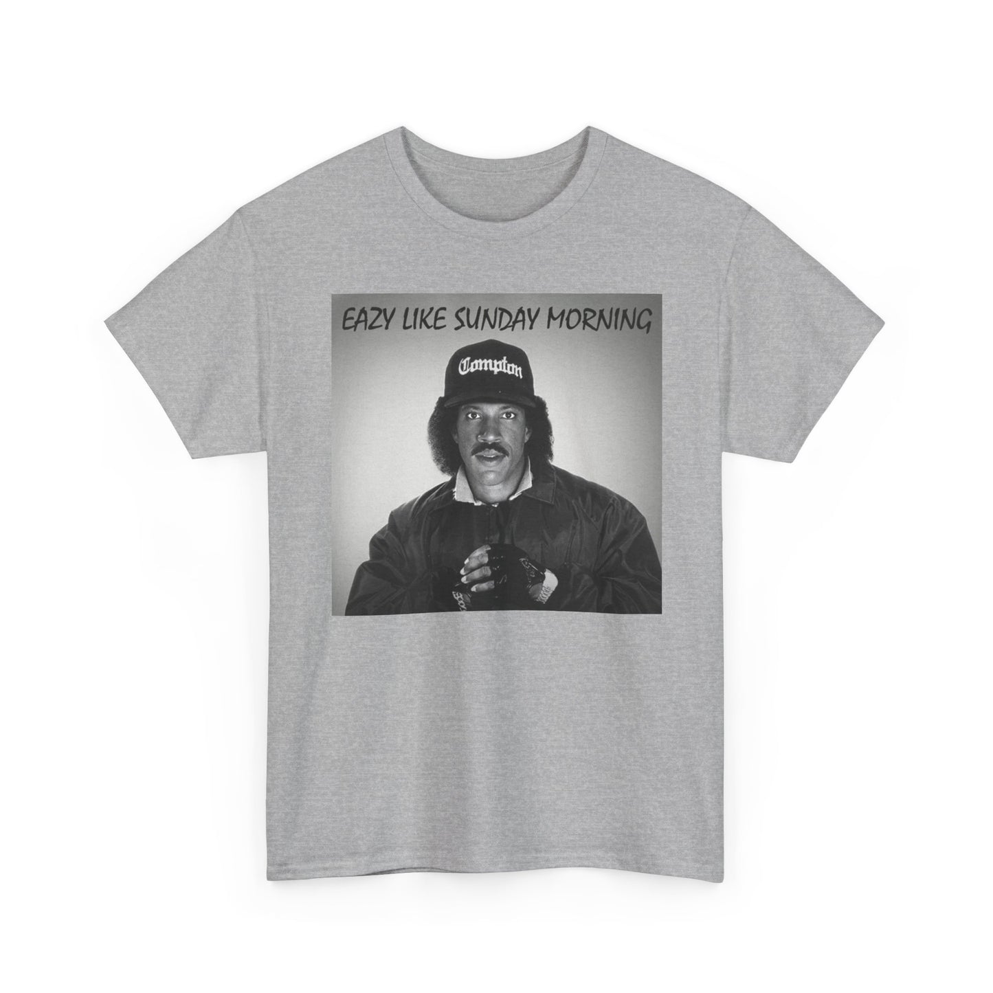 Easy Like Sunday Morning Graphic T Shirt Funny Lionel Richie Easy E Heavy Cotton